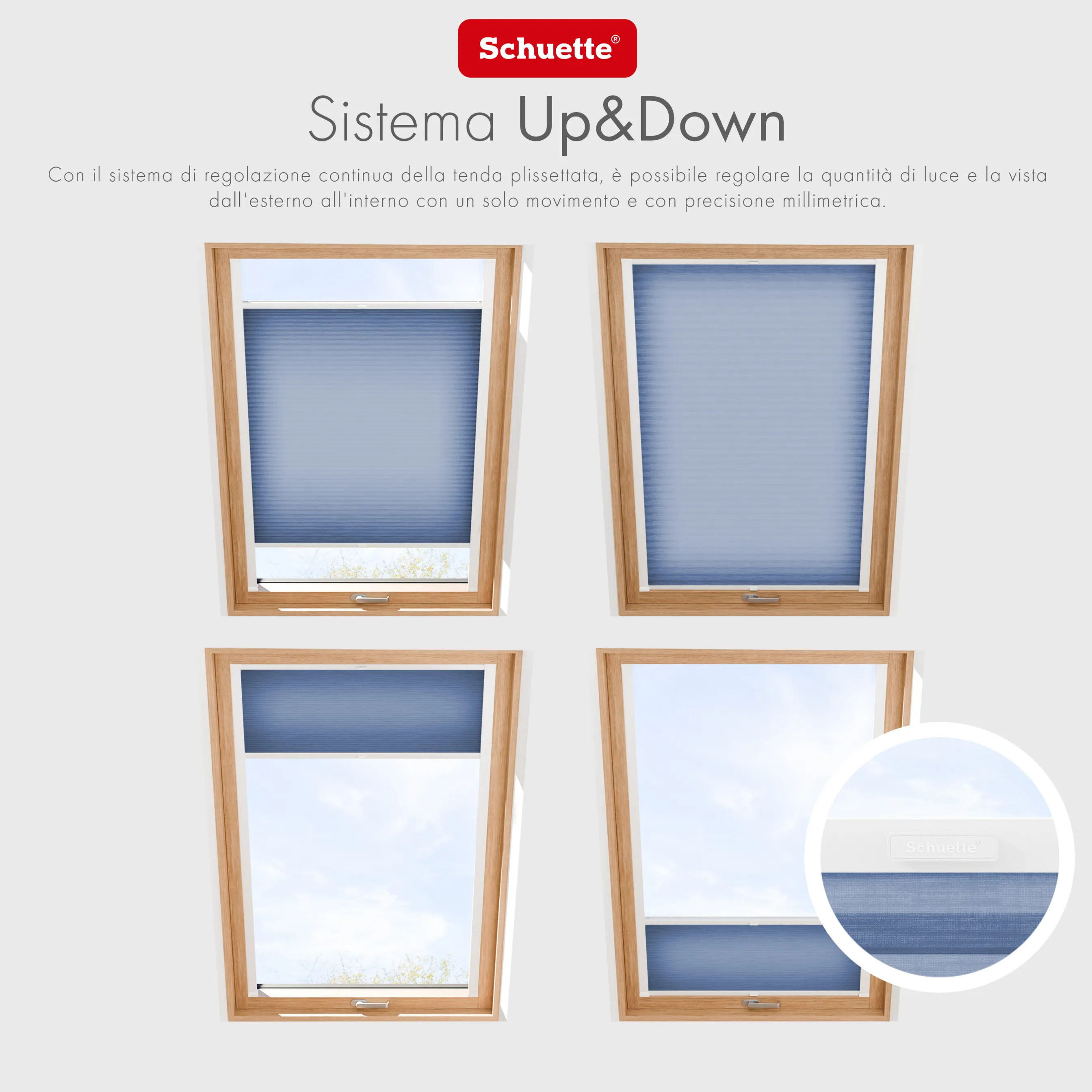 Schuette® Dachfenster Wabenplissee nach Maß • Thermo x Honey Kollektion: Blue Velvet (Blau) • Profilfarbe: Weiß