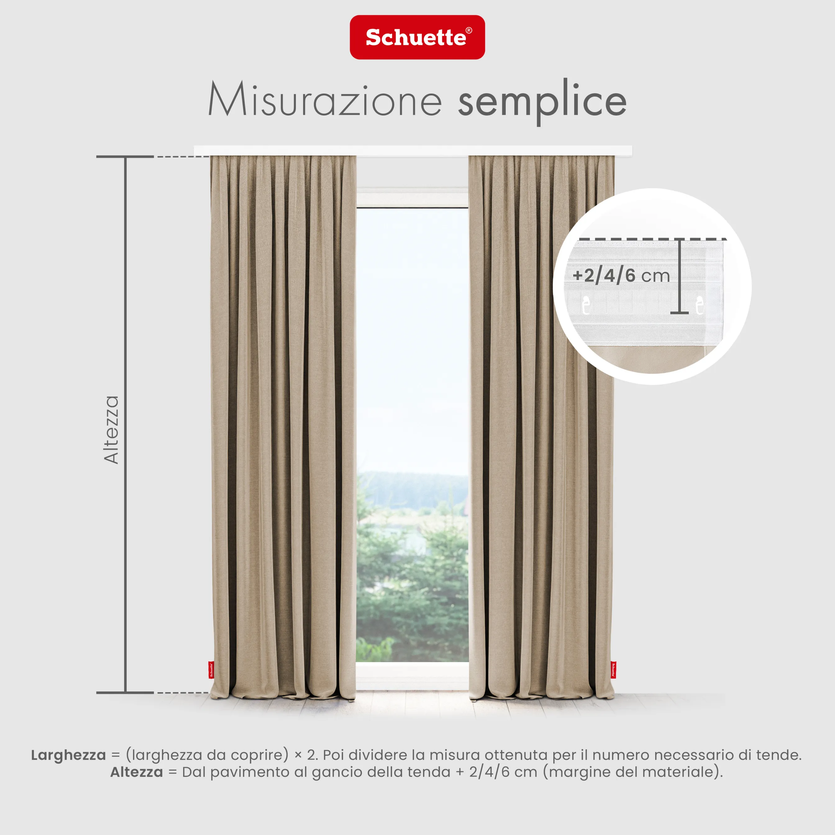 Schuette® Verdunkelungs-Vorhang Gardine mit Tunnelband nach Maß ● Century Black Kollektion: Safari Trail (Beige) ● 1 Stück ● Knitterfrei Pflegeleicht Thermo Blickdicht & stark Abdunkelnd