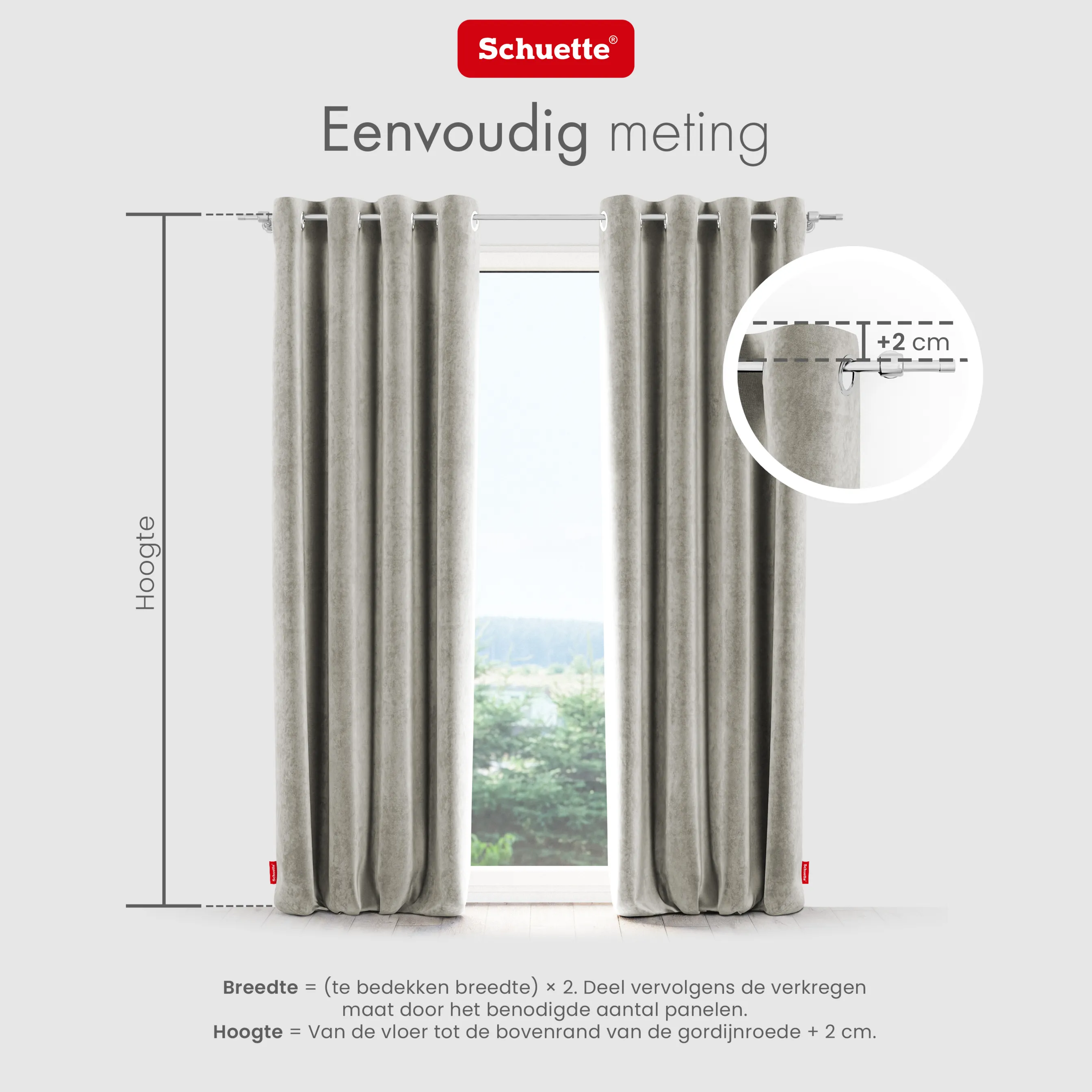 Schuette® Verdunkelungs-Vorhang Gardine mit Ösen nach Maß ● Millenium Velvet Kollektion: Grey Goose (Beige) ● 1 Stück ● Knitterfrei Pflegeleicht Thermo Blickdicht & stark Abdunkelnd