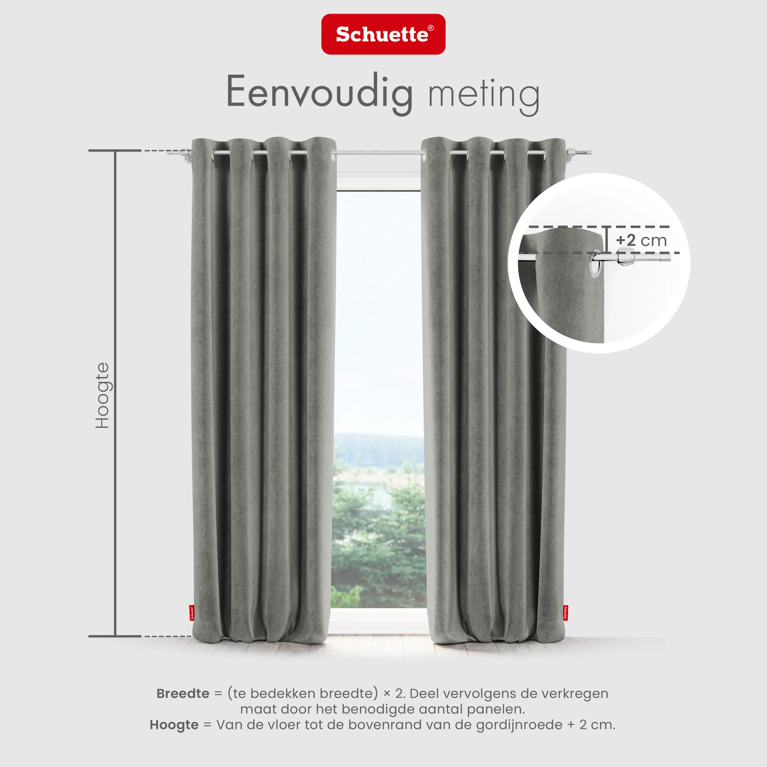 Schuette® Verdunkelungs-Vorhang Gardine mit Ösen nach Maß ● Millenium Velvet Kollektion: Umber Gray (Grau) ● 1 Stück ● Knitterfrei Pflegeleicht Thermo Blickdicht & stark Abdunkelnd