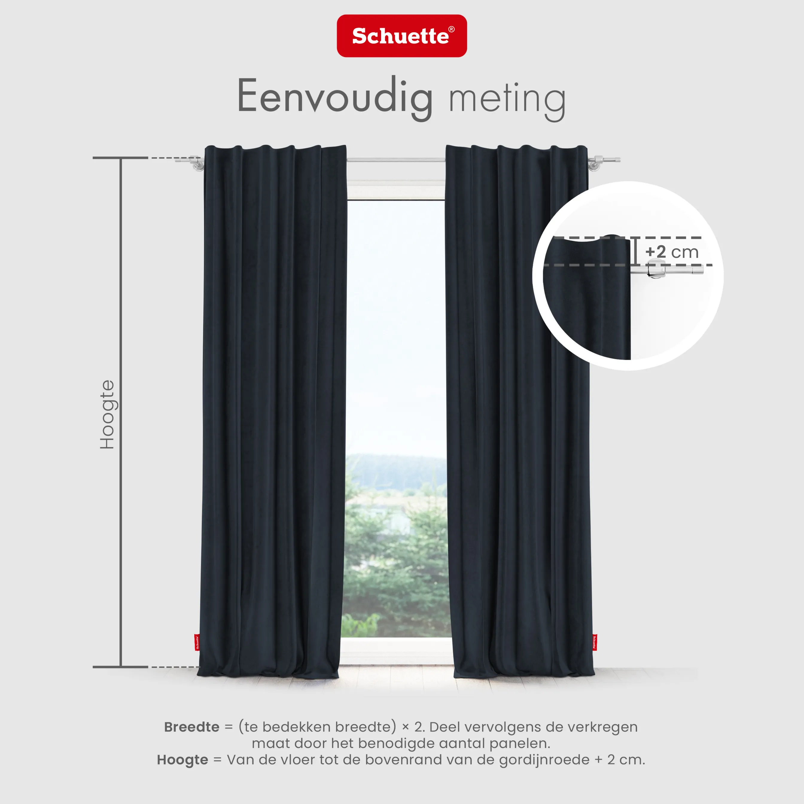 Schuette® Verdunkelungs-Vorhang Gardine mit Tunnelband nach Maß ● Millenium Velvet Kollektion: Anchor (Blau) ● 1 Stück ● Knitterfrei Pflegeleicht Thermo Blickdicht & stark Abdunkelnd