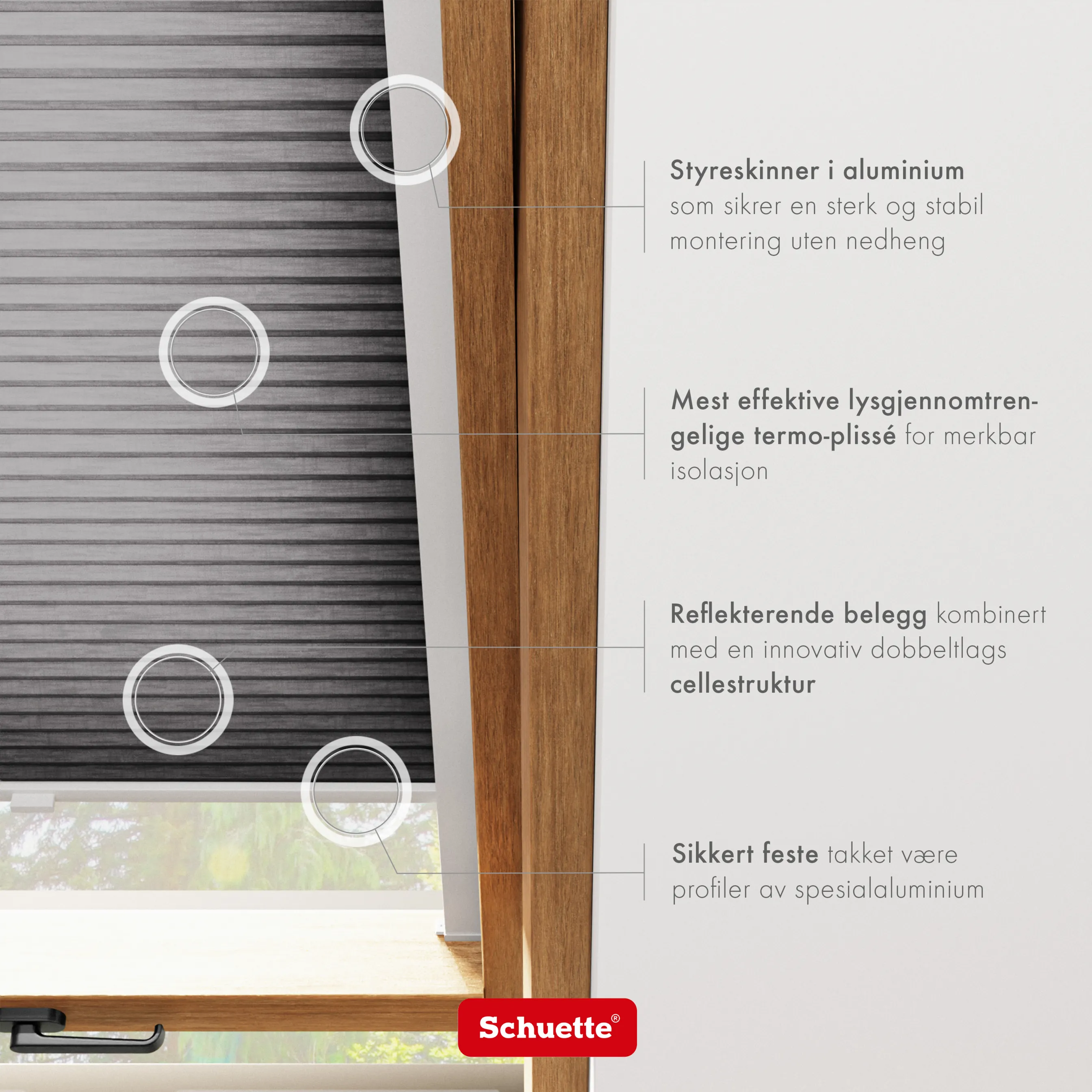 Schuette® Dachfenster Wabenplissee nach Maß • Thermo x Honey Kollektion: Midnight Snack (Schwarz) • Profilfarbe: Silber