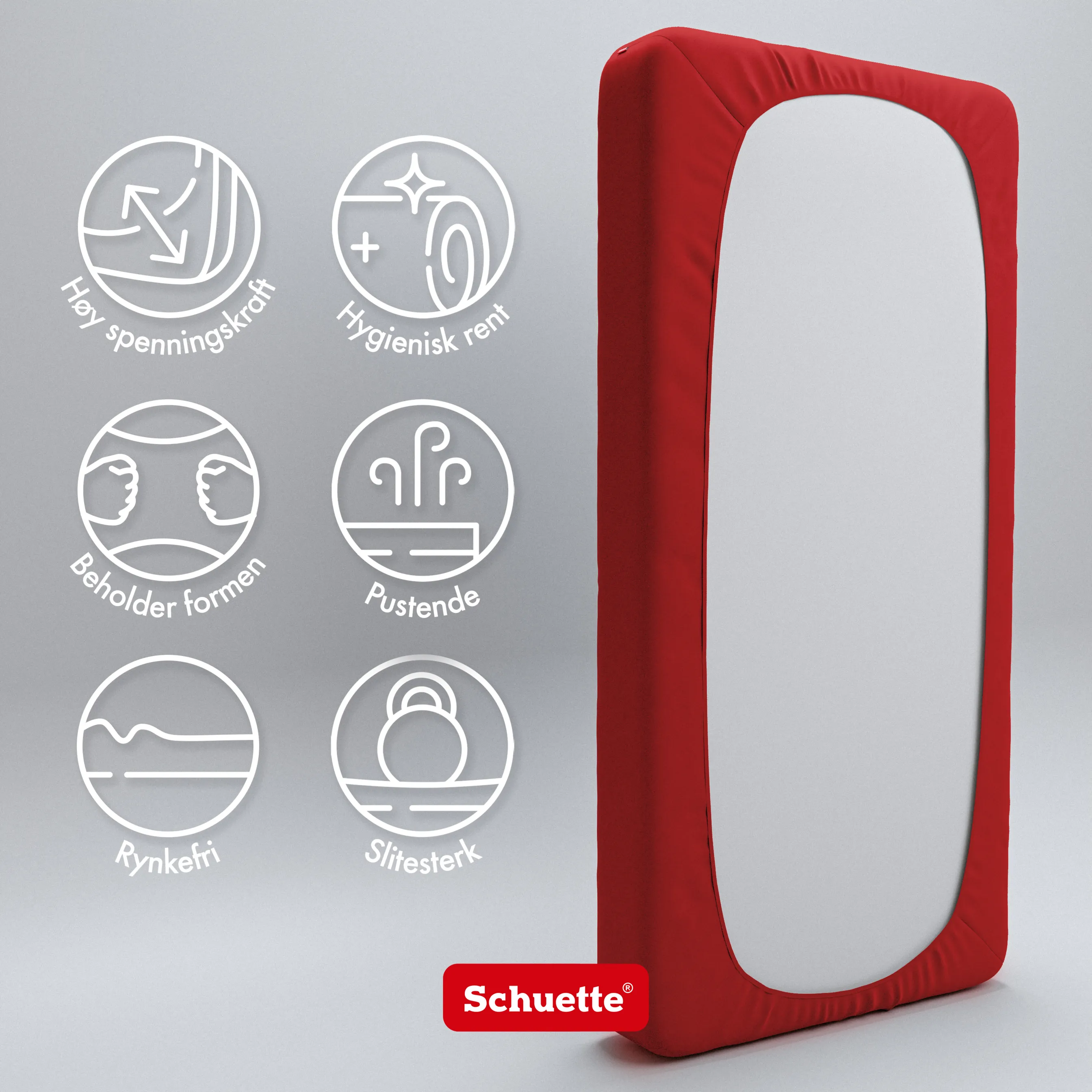 Schuette® Topper Spannbettlaken • 100 x 200 • Wow! Kollektion: Red-volution (Weinrot) • 100% Superfluff Baumwolle, Blickdicht, Faltenfrei • mit Rundumgummi • Matratzenhöhe bis 10 cm