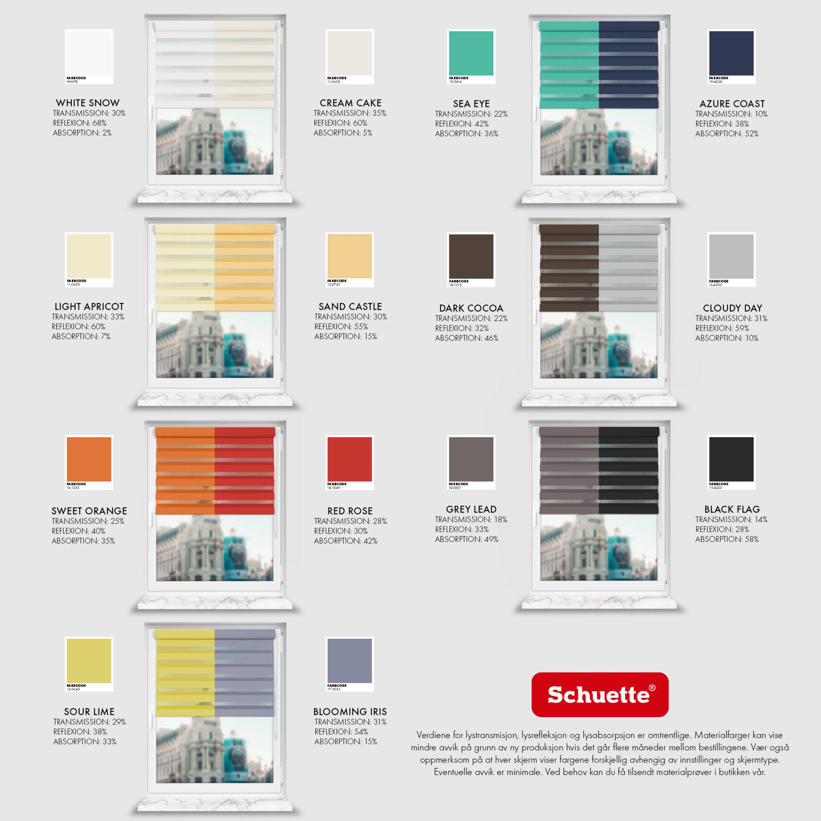 Schuette® Rollo Stoffmuster • Tag & Nacht Doppelrollo Kollektion: Sand Castle (Beige)