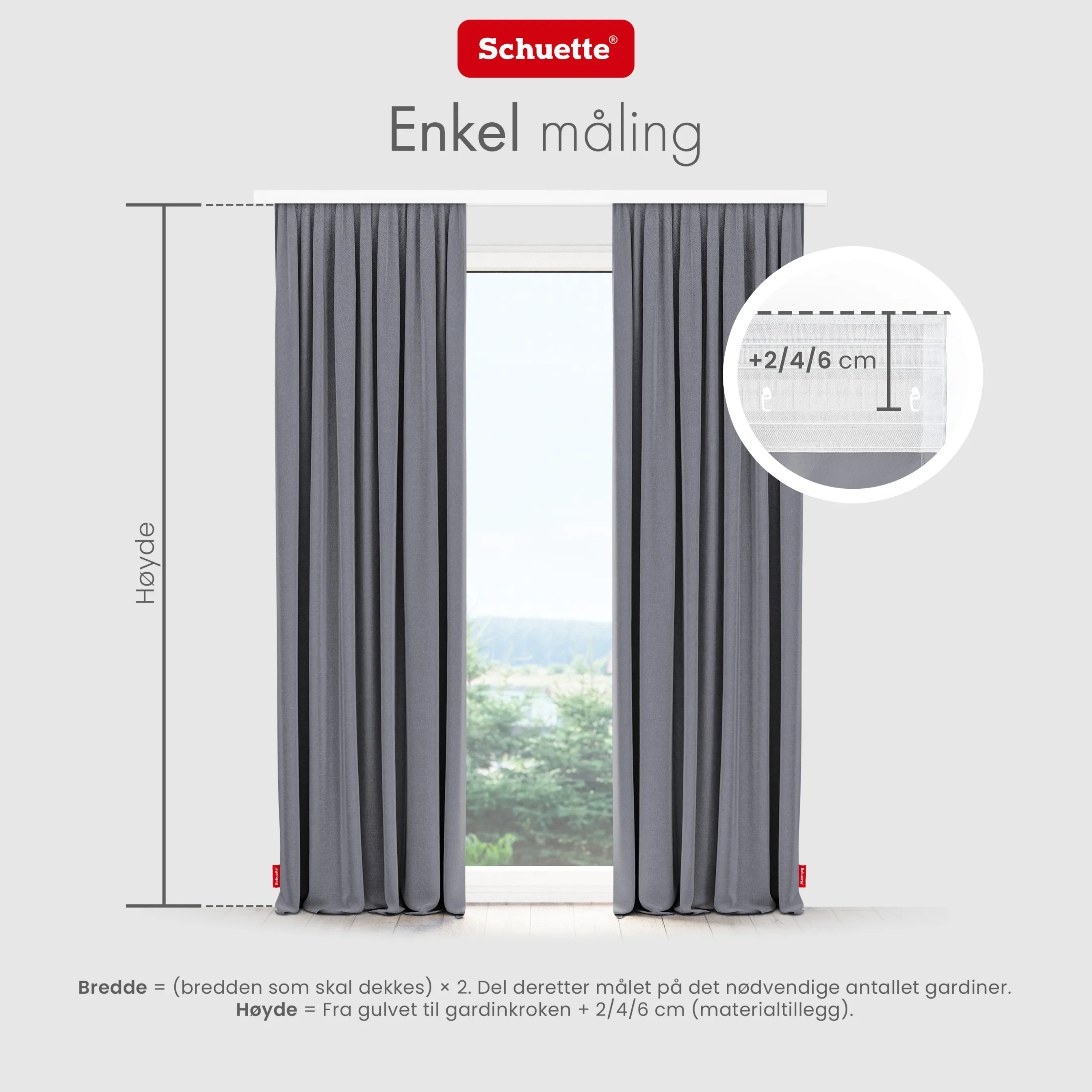 Schuette® Verdunkelungs-Vorhang Gardine mit Tunnelband nach Maß ● Century Black Kollektion: Misty Harbor (Grau) ● 1 Stück ● Knitterfrei Pflegeleicht Thermo Blickdicht & stark Abdunkelnd