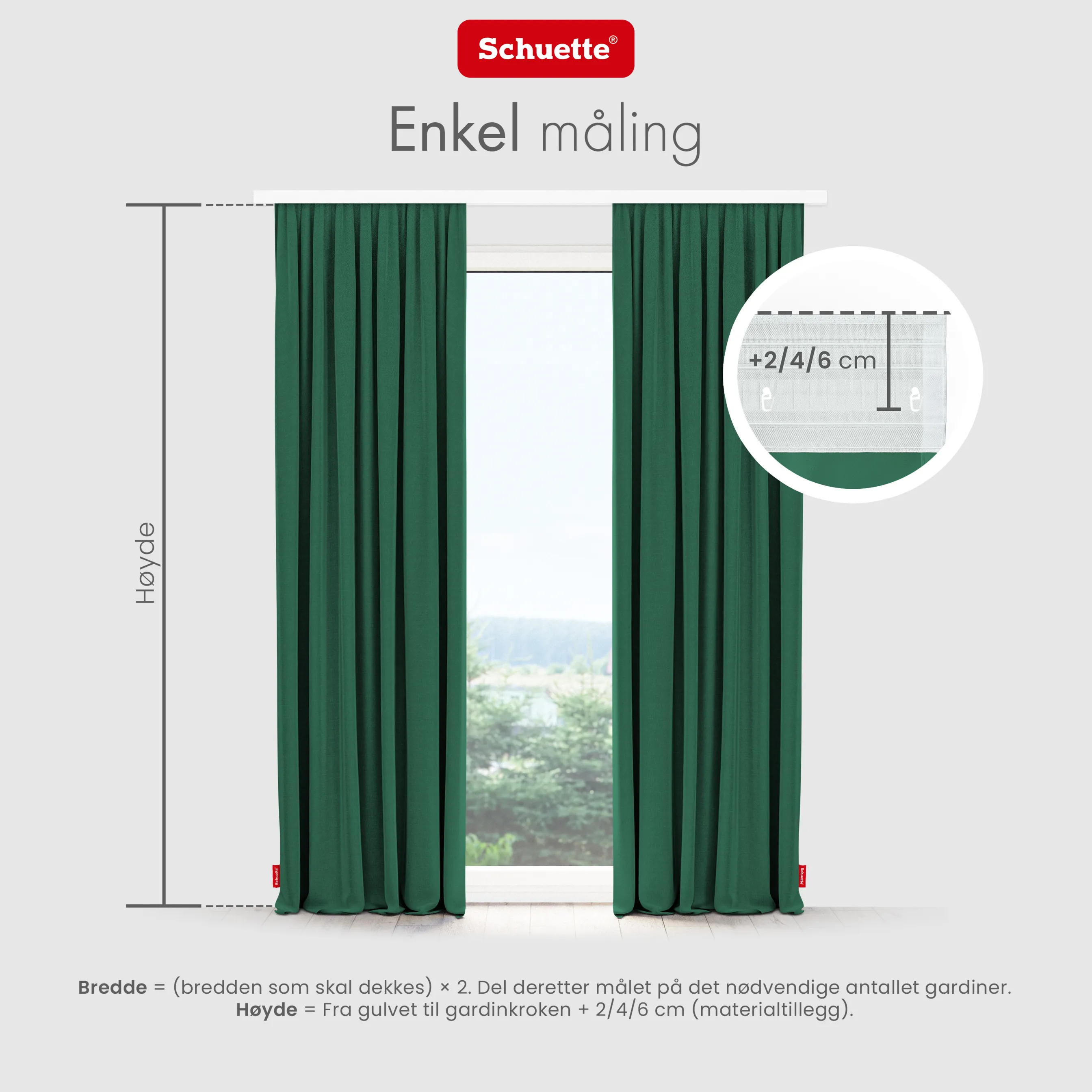 Schuette® Verdunkelungs-Vorhang Gardine mit Tunnelband nach Maß ● Century Black Kollektion: Cactus Bloom (Grün) ● 1 Stück ● Knitterfrei Pflegeleicht Thermo Blickdicht & stark Abdunkelnd