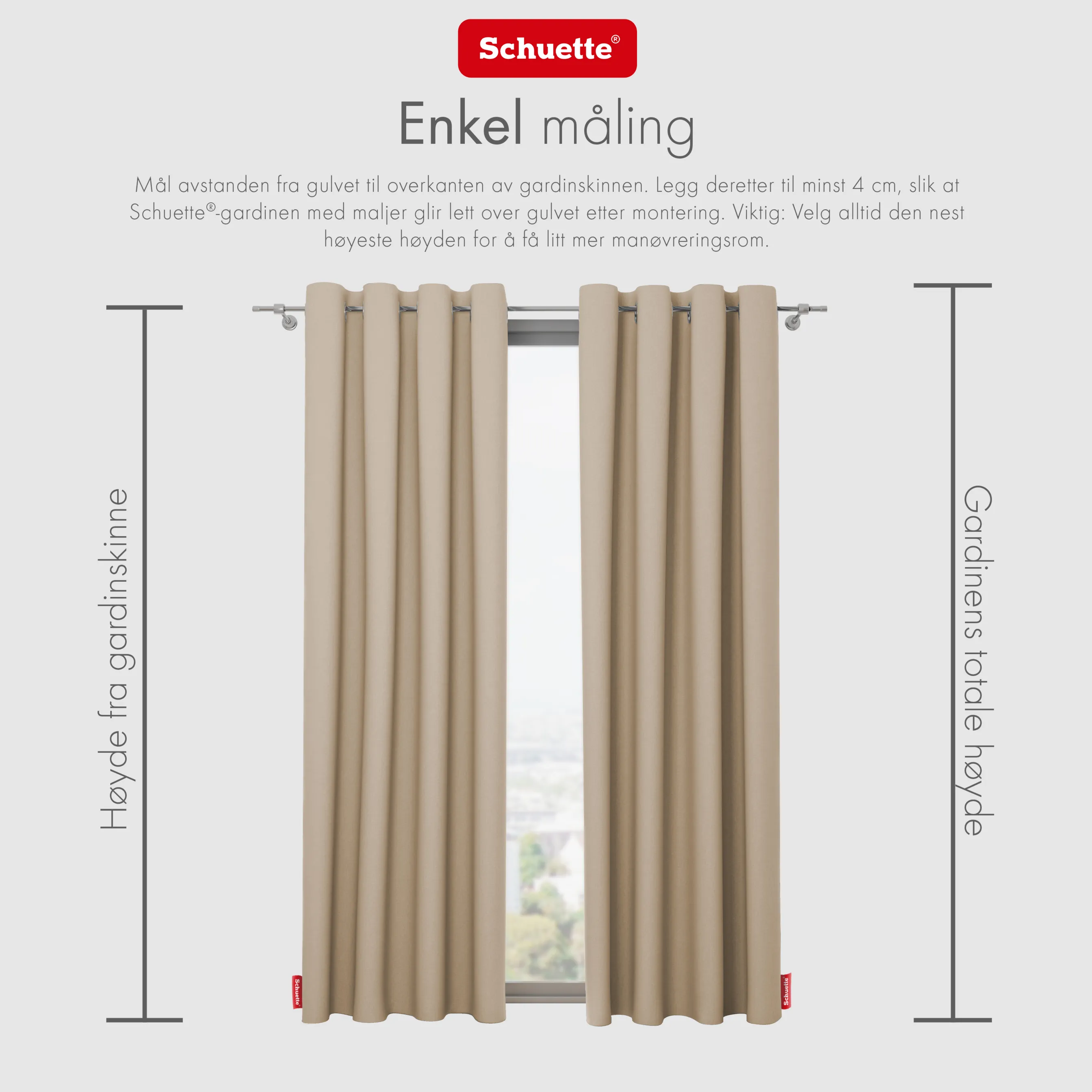 Schuette® Verdunkelungs-Vorhang Gardine mit Tunnelband nach Maß ● Century Black Kollektion: Safari Trail (Beige) ● 1 Stück ● Knitterfrei Pflegeleicht Thermo Blickdicht & stark Abdunkelnd