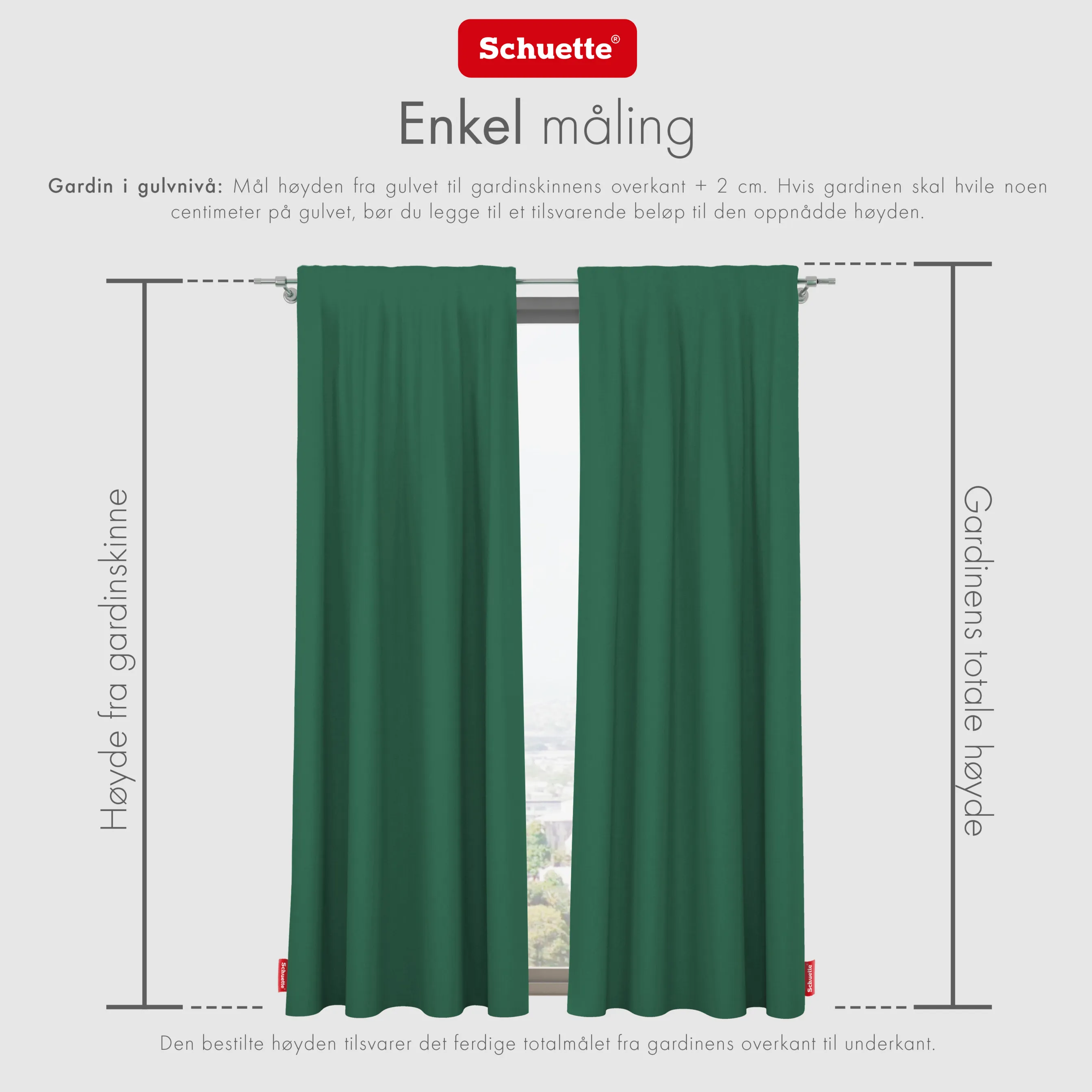 Schuette® Verdunkelungs-Vorhang Gardine mit Tunnelband nach Maß ● Century Black Kollektion: Cactus Bloom (Grün) ● 1 Stück ● Knitterfrei Pflegeleicht Thermo Blickdicht & stark Abdunkelnd