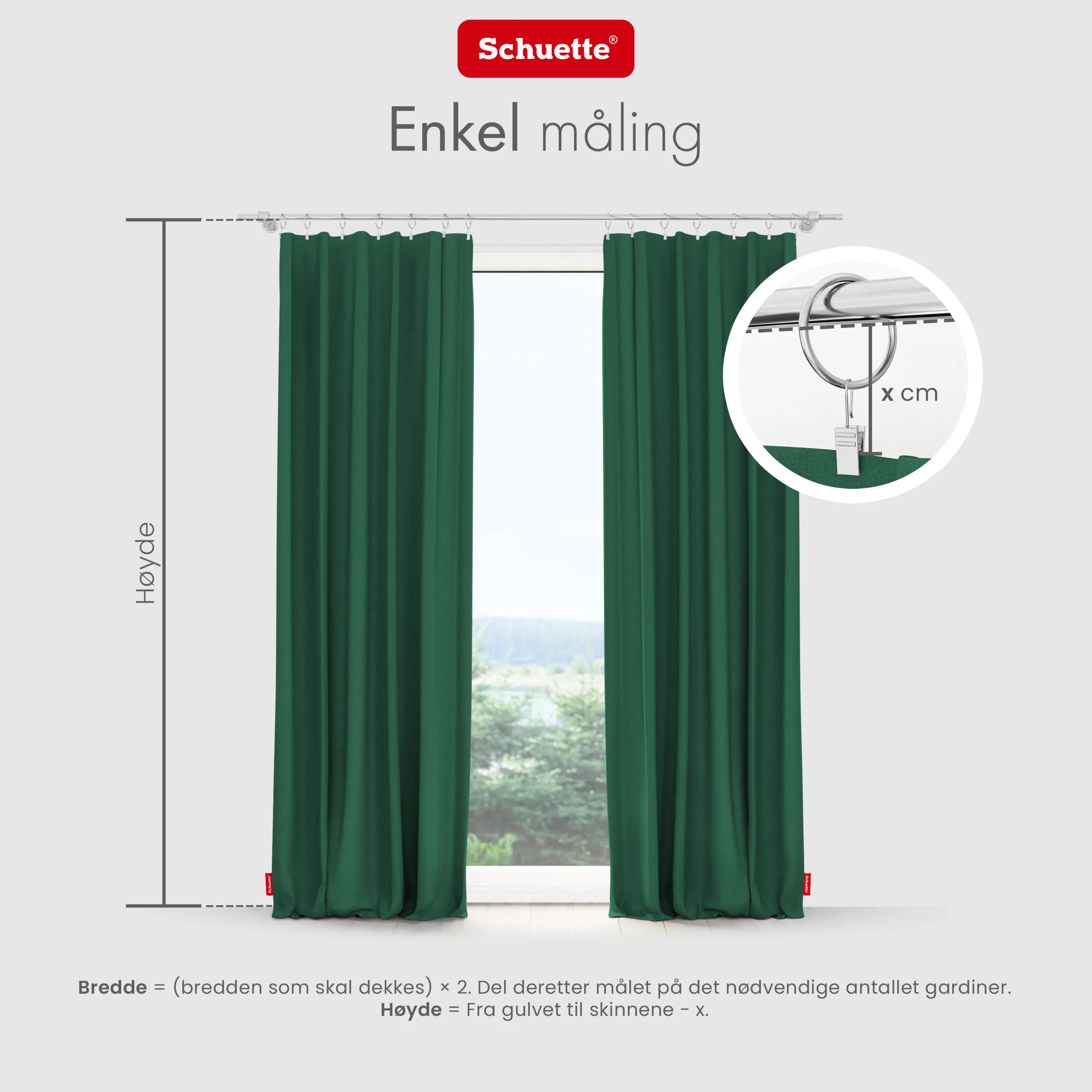 Schuette® Verdunkelungs-Vorhang Gardine mit Tunnelband nach Maß ● Century Black Kollektion: Cactus Bloom (Grün) ● 1 Stück ● Knitterfrei Pflegeleicht Thermo Blickdicht & stark Abdunkelnd