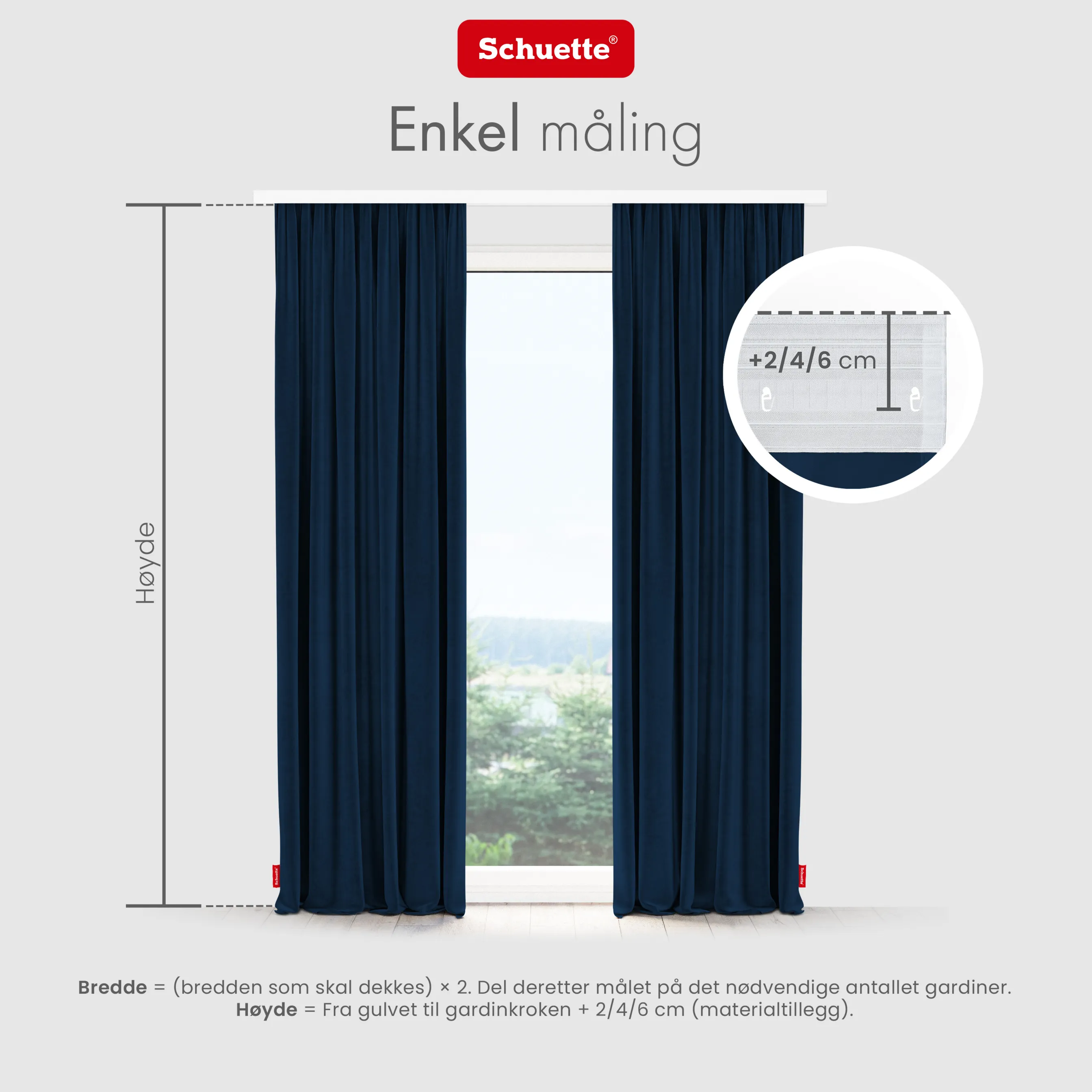 Schuette® Verdunkelungs-Vorhang Gardine mit Tunnelband nach Maß ● Millenium Velvet Kollektion: Royal Blue (Blau) ● 1 Stück ● Knitterfrei Pflegeleicht Thermo Blickdicht & stark Abdunkelnd