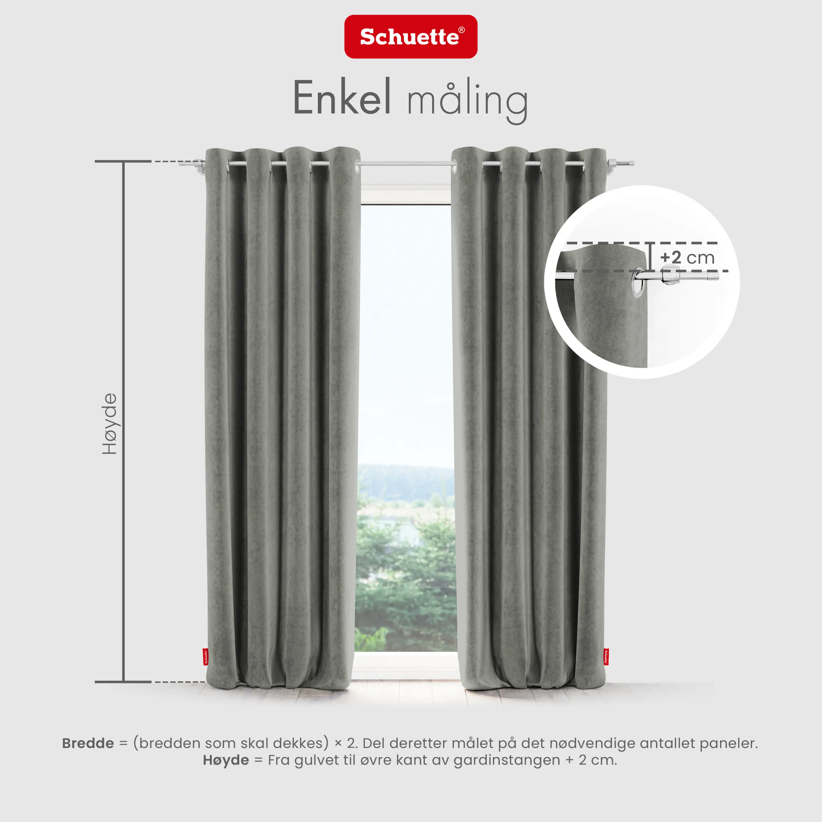 Schuette® Verdunkelungs-Vorhang Gardine mit Ösen nach Maß ● Millenium Velvet Kollektion: Umber Gray (Grau) ● 1 Stück ● Knitterfrei Pflegeleicht Thermo Blickdicht & stark Abdunkelnd