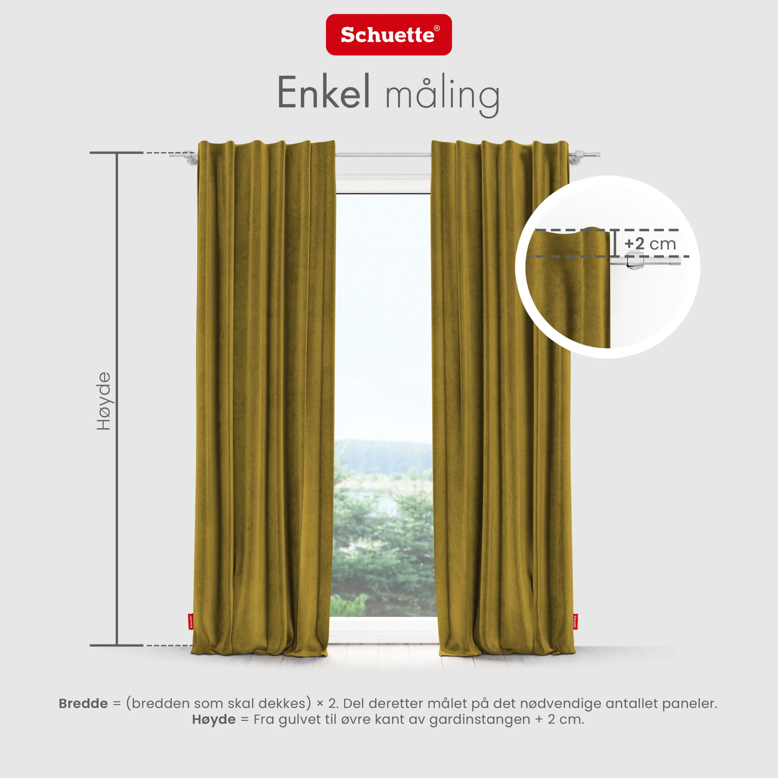 Schuette® Verdunkelungs-Vorhang Gardine mit Tunnelband nach Maß ● Millenium Velvet Kollektion: Butterscotch (Gelb) ● 1 Stück ● Knitterfrei Pflegeleicht Thermo Blickdicht & stark Abdunkelnd