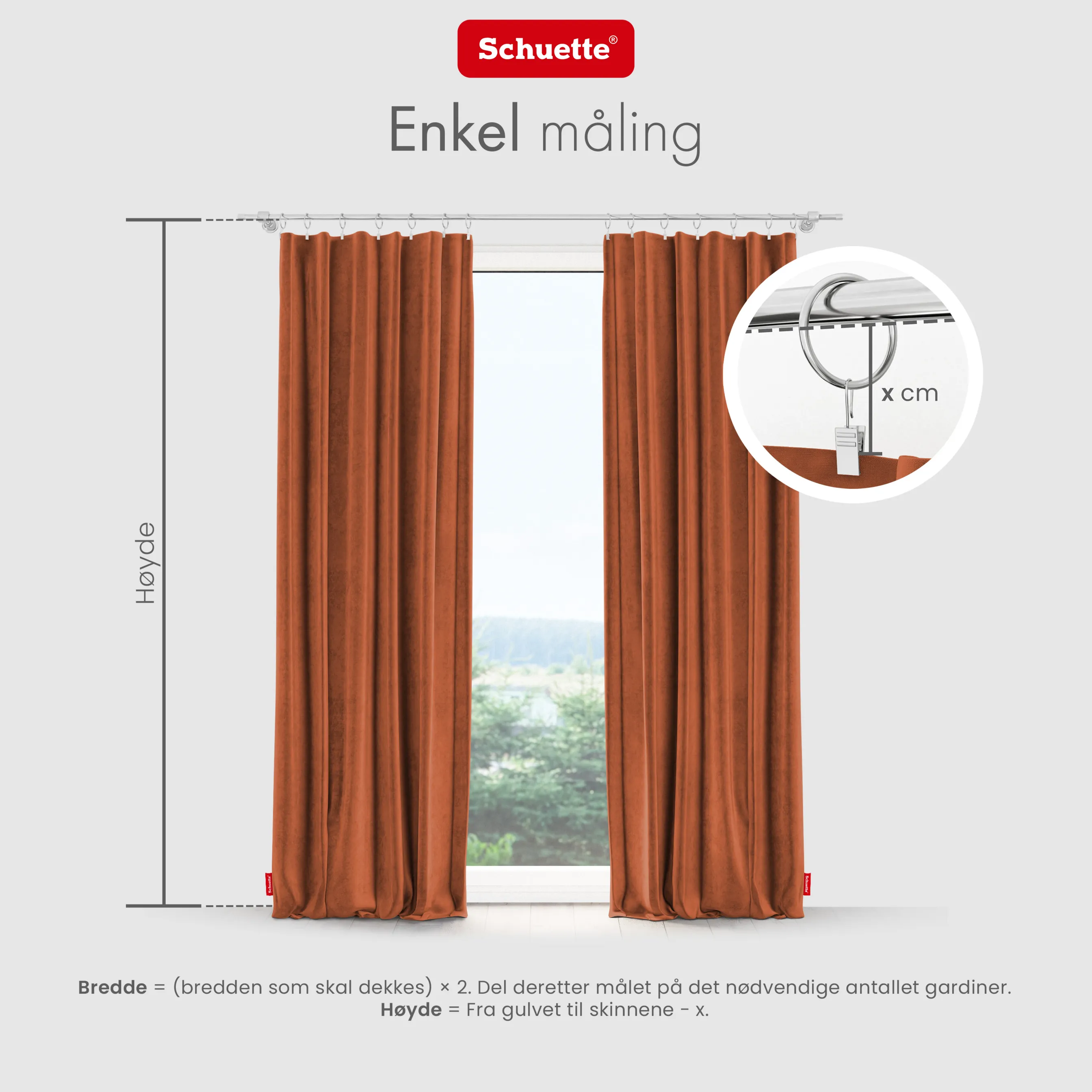 Schuette® Verdunkelungs-Vorhang Gardine mit Tunnelband nach Maß ● Millenium Velvet Kollektion: Marmalade (Orange) ● 1 Stück ● Knitterfrei Pflegeleicht Thermo Blickdicht & stark Abdunkelnd