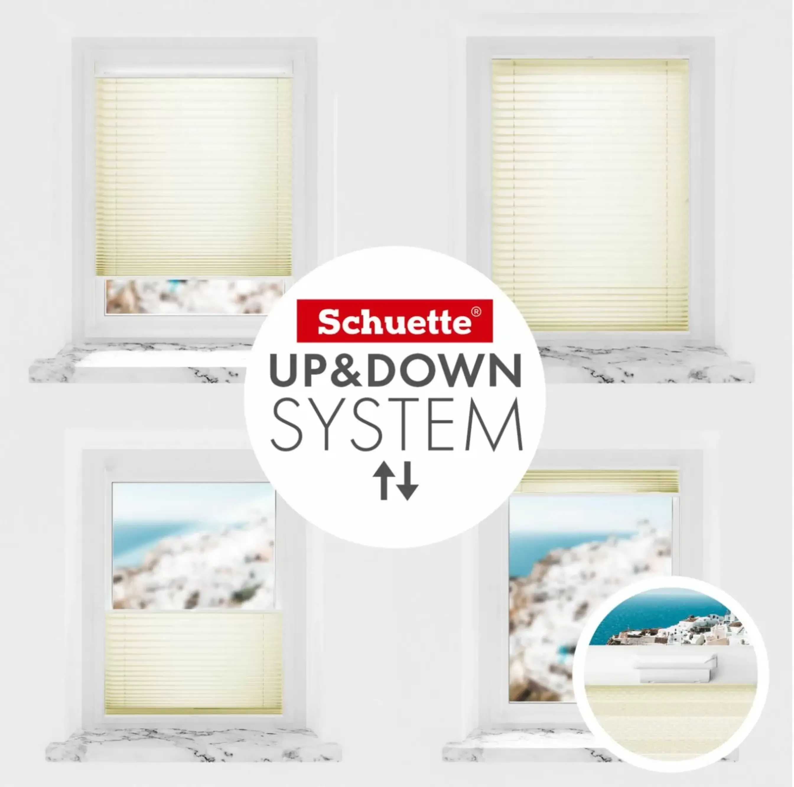 schuette plissee rollo ohne bohren with system up&down
