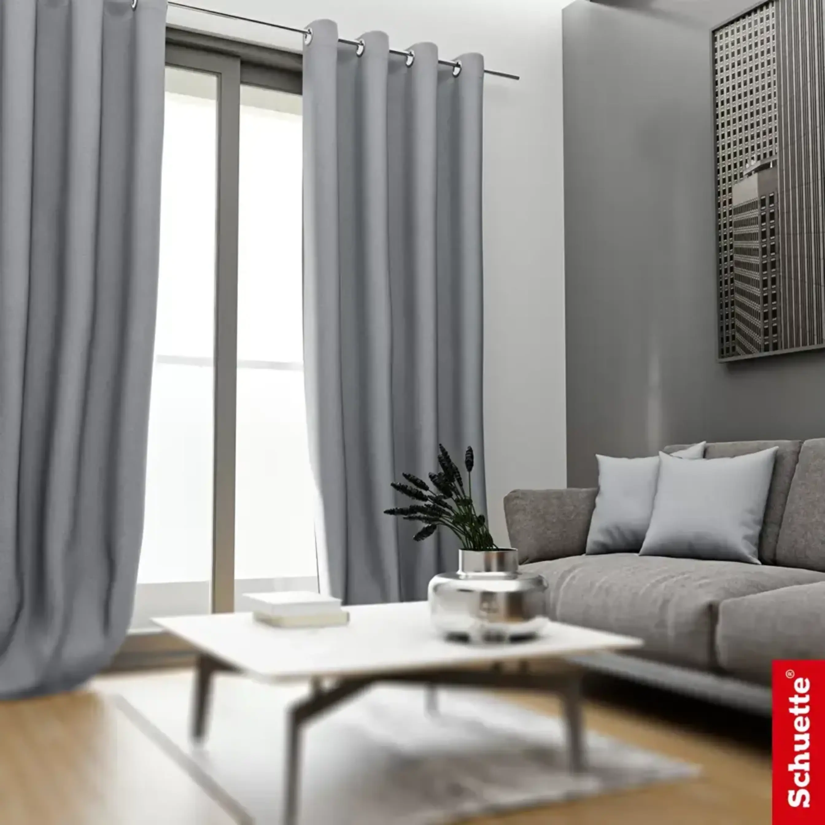 rideau occultant gris Fine Platinium