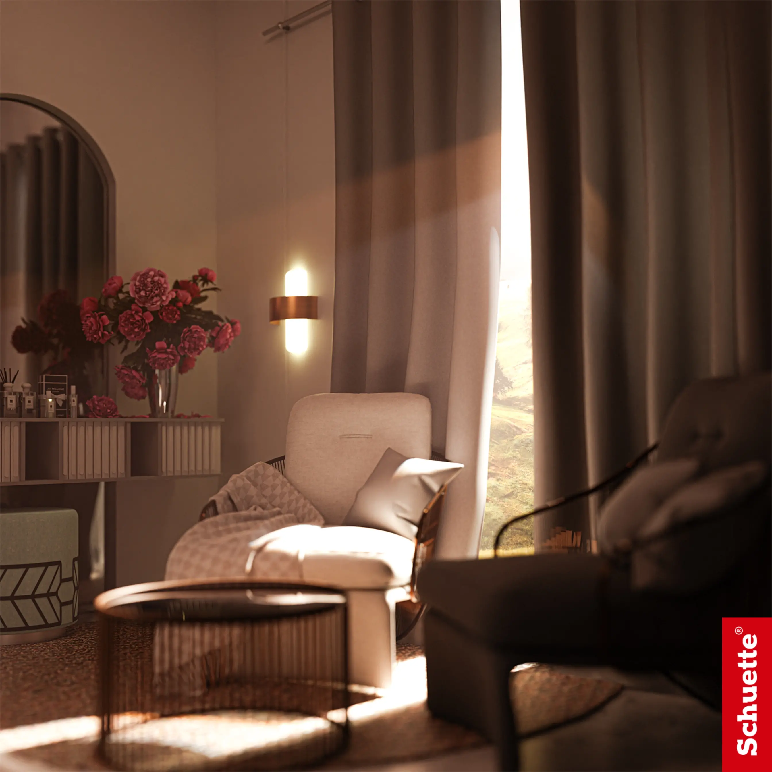 Rideau isolant à la livraison