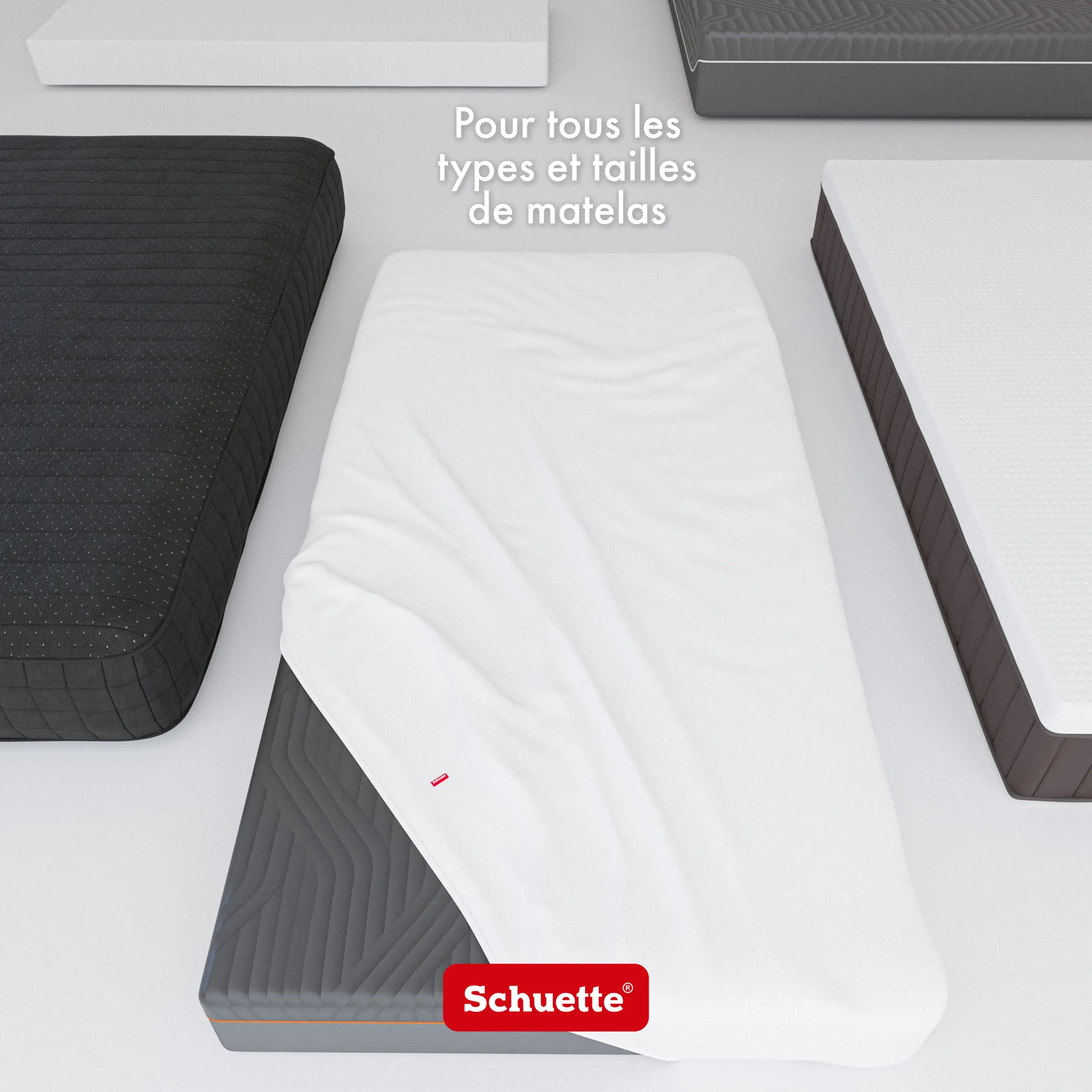 drap plat en coton blanc
