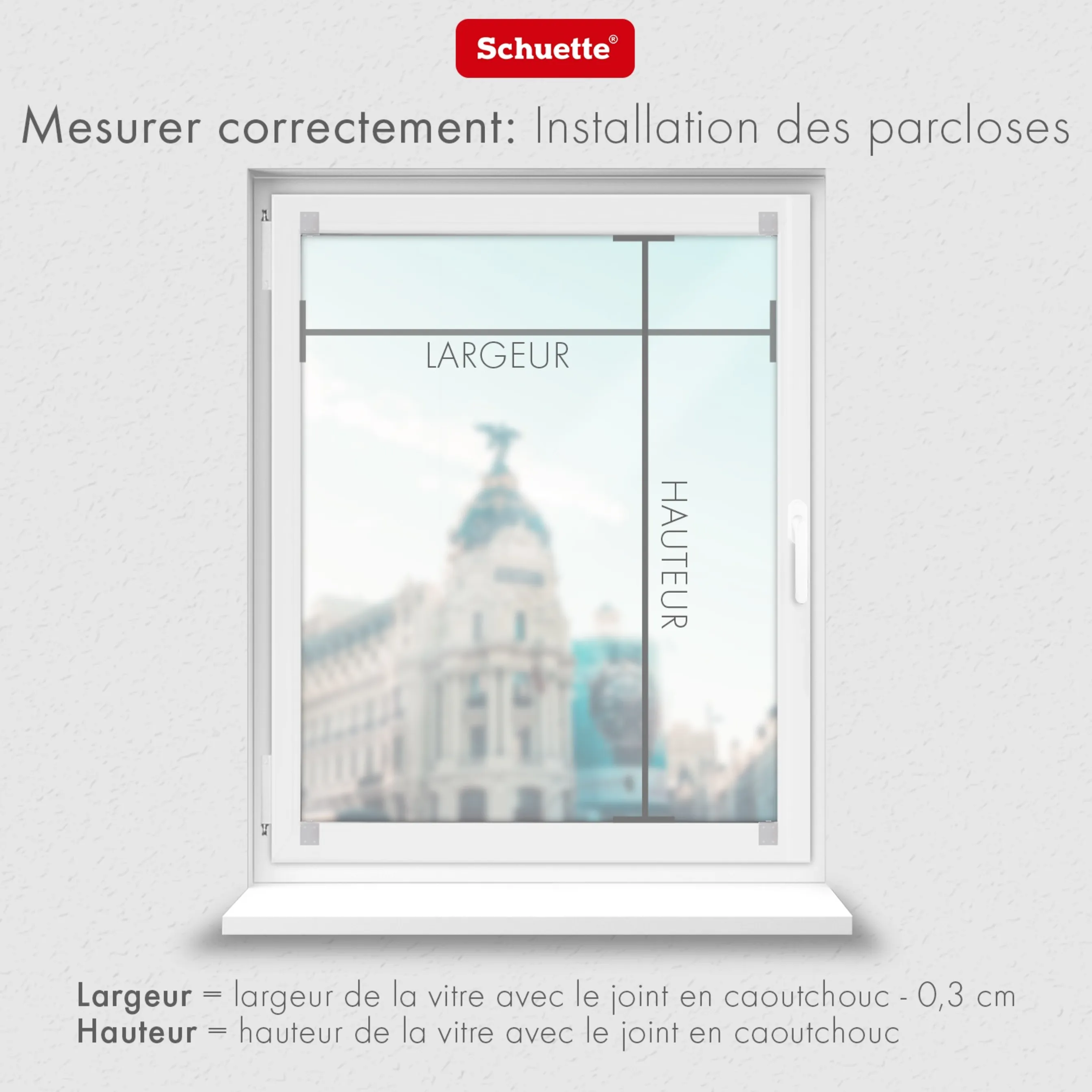 Comment mesurer pour un store plissé à coller sur le cadre intérieur