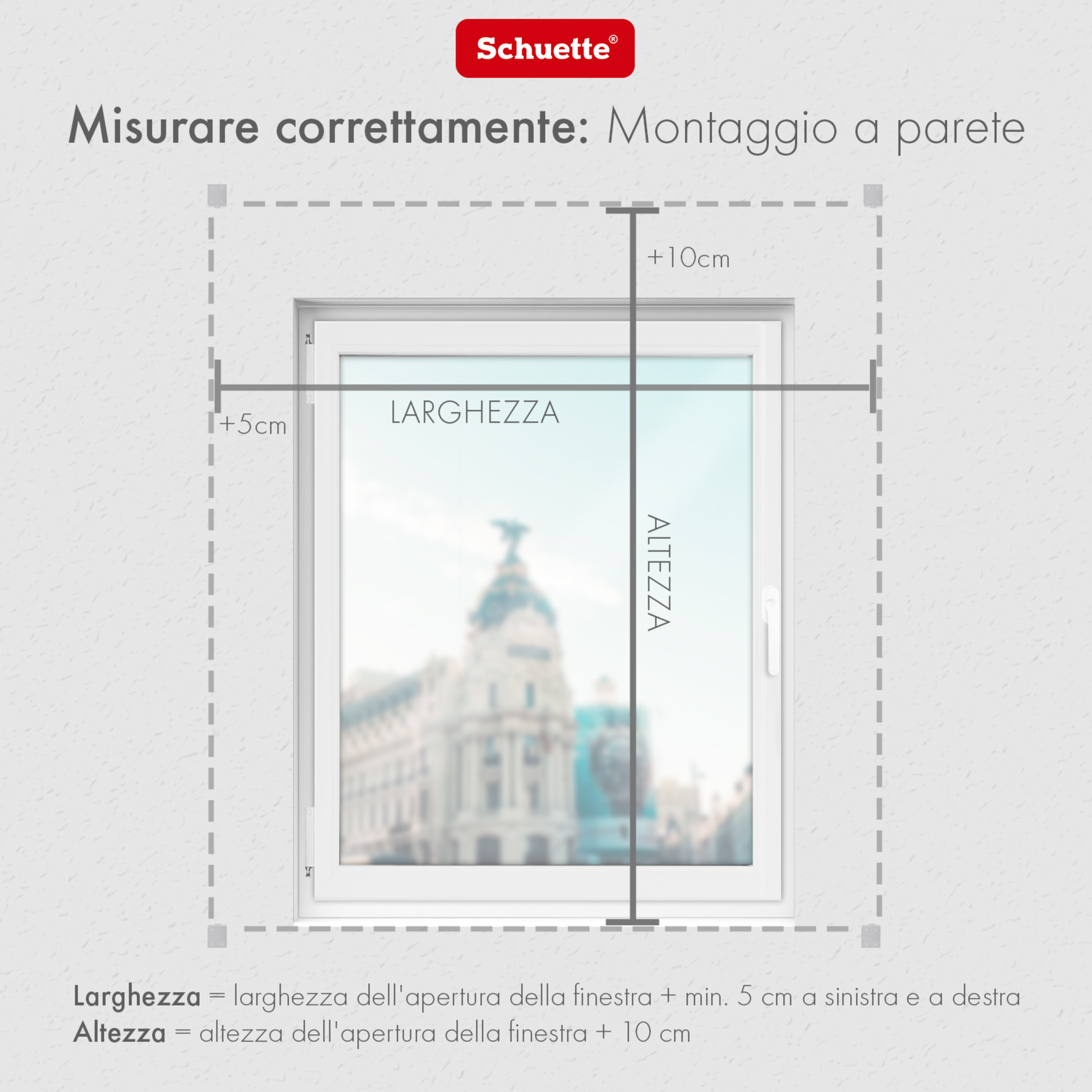 Come misurare per una tenda plissettata a nido d’ape da incollare con montaggio a parete