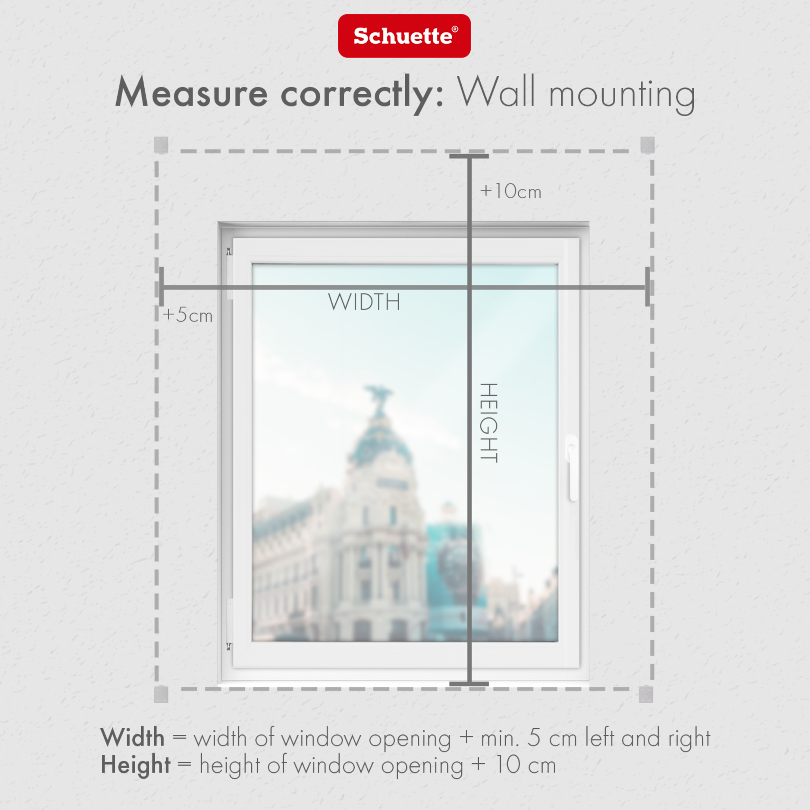 How to measure for pleated blinds for glueing for wall mounting