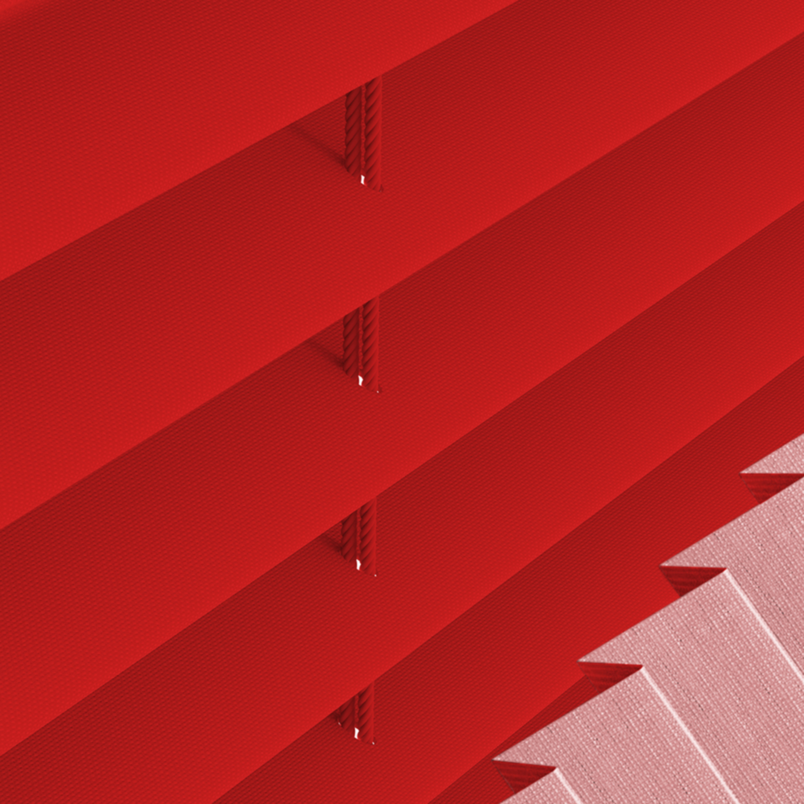 Thermo pleated blind Red