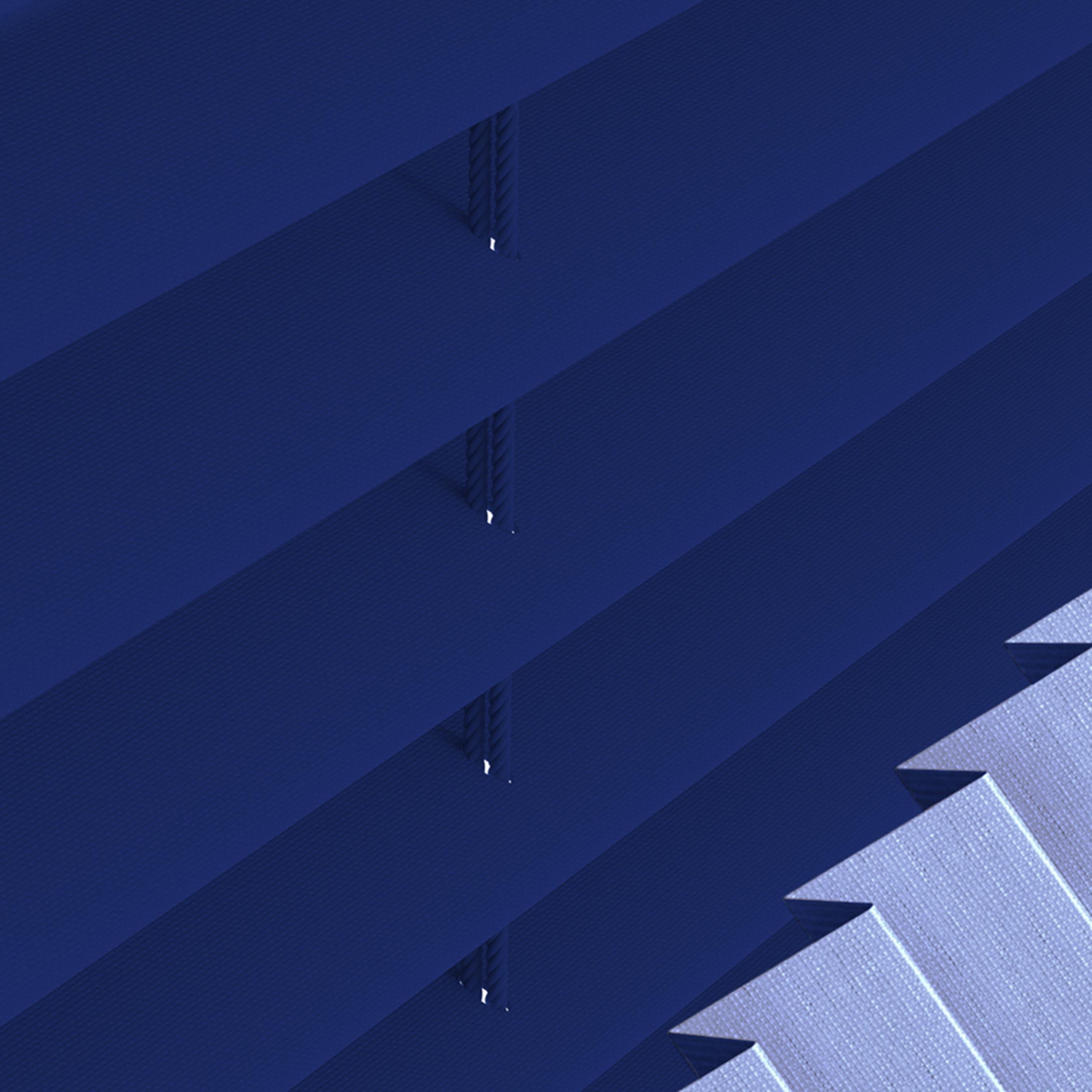 Thermo pleated blind Blue