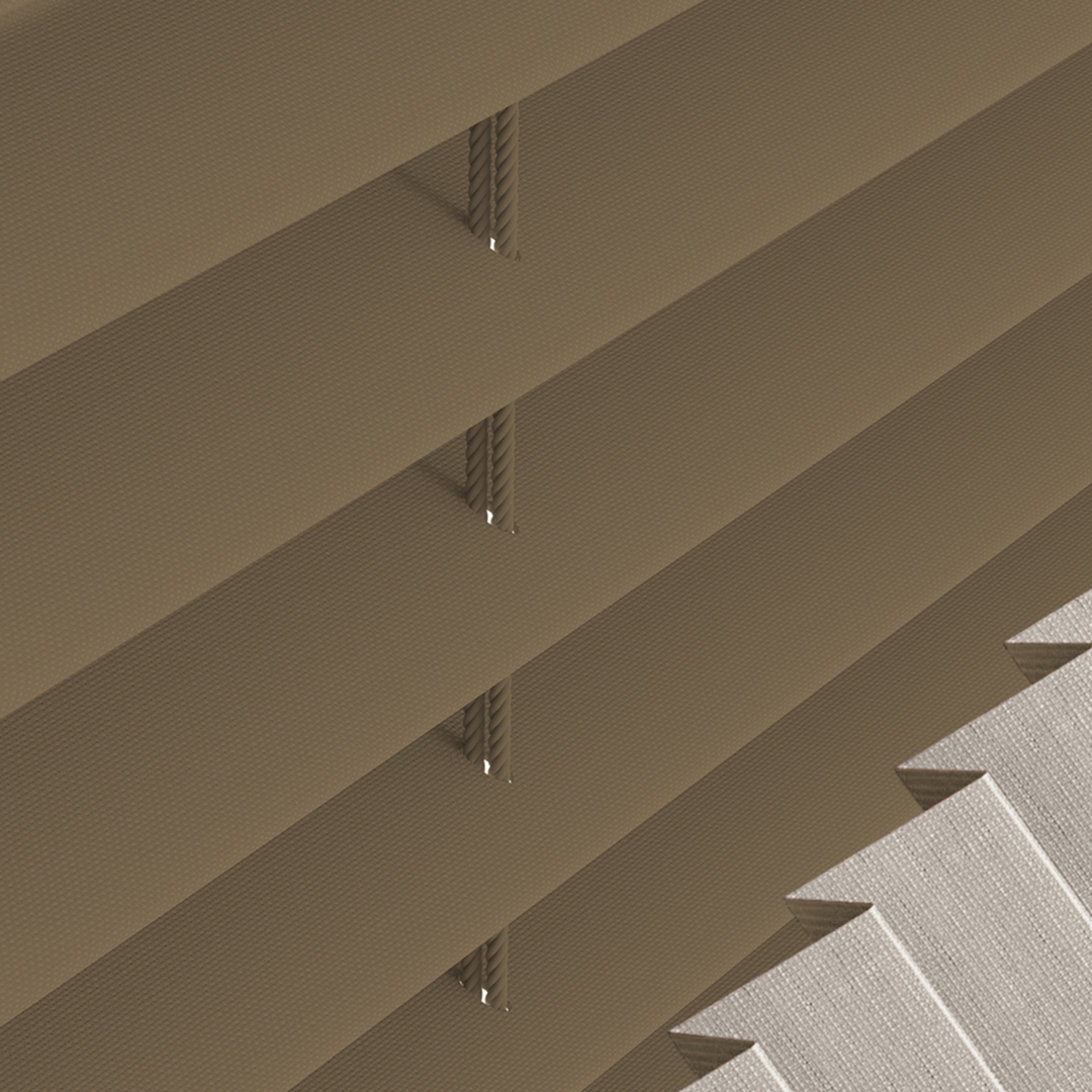 Thermo pleated blind Light brown