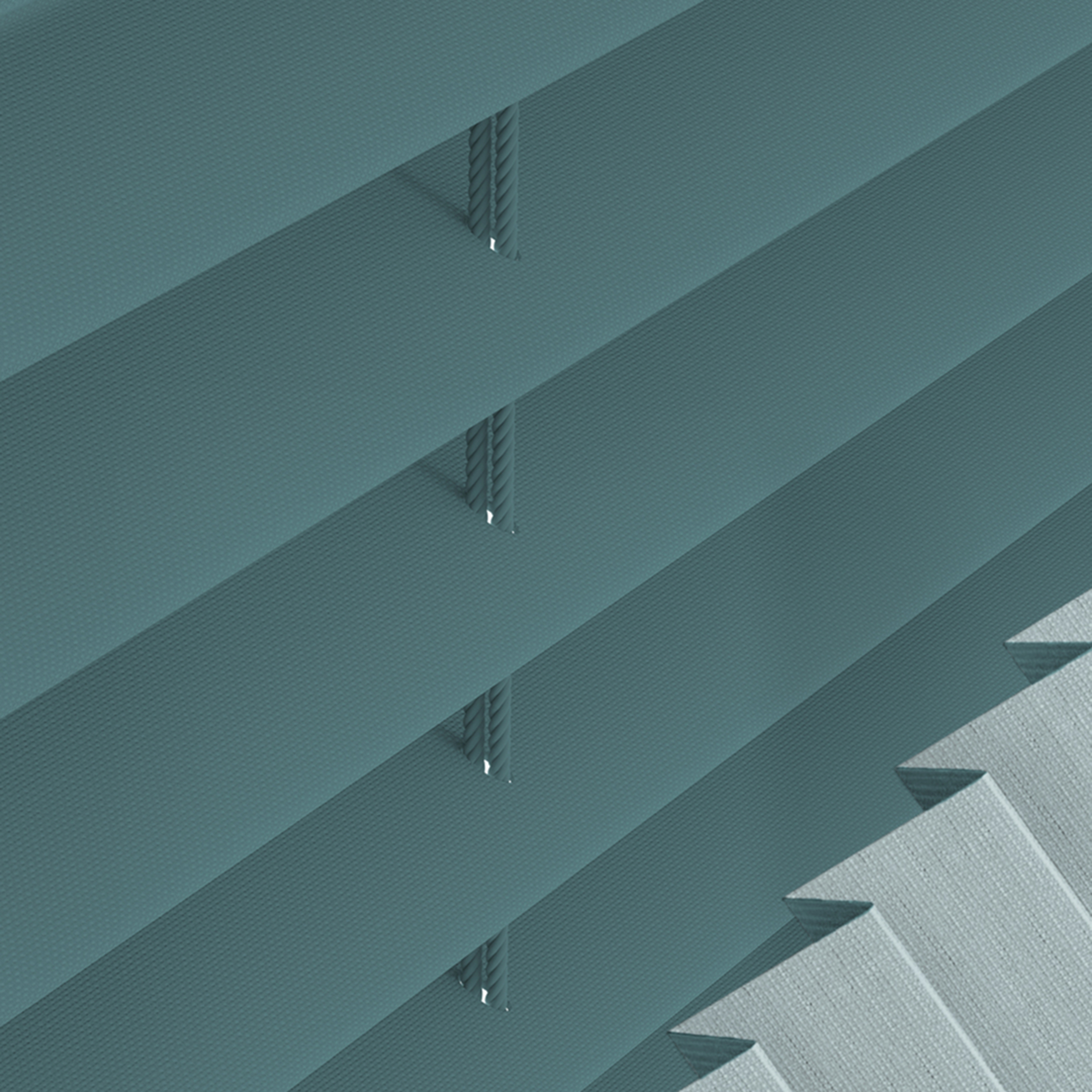 Store plissé Thermo Turquoise