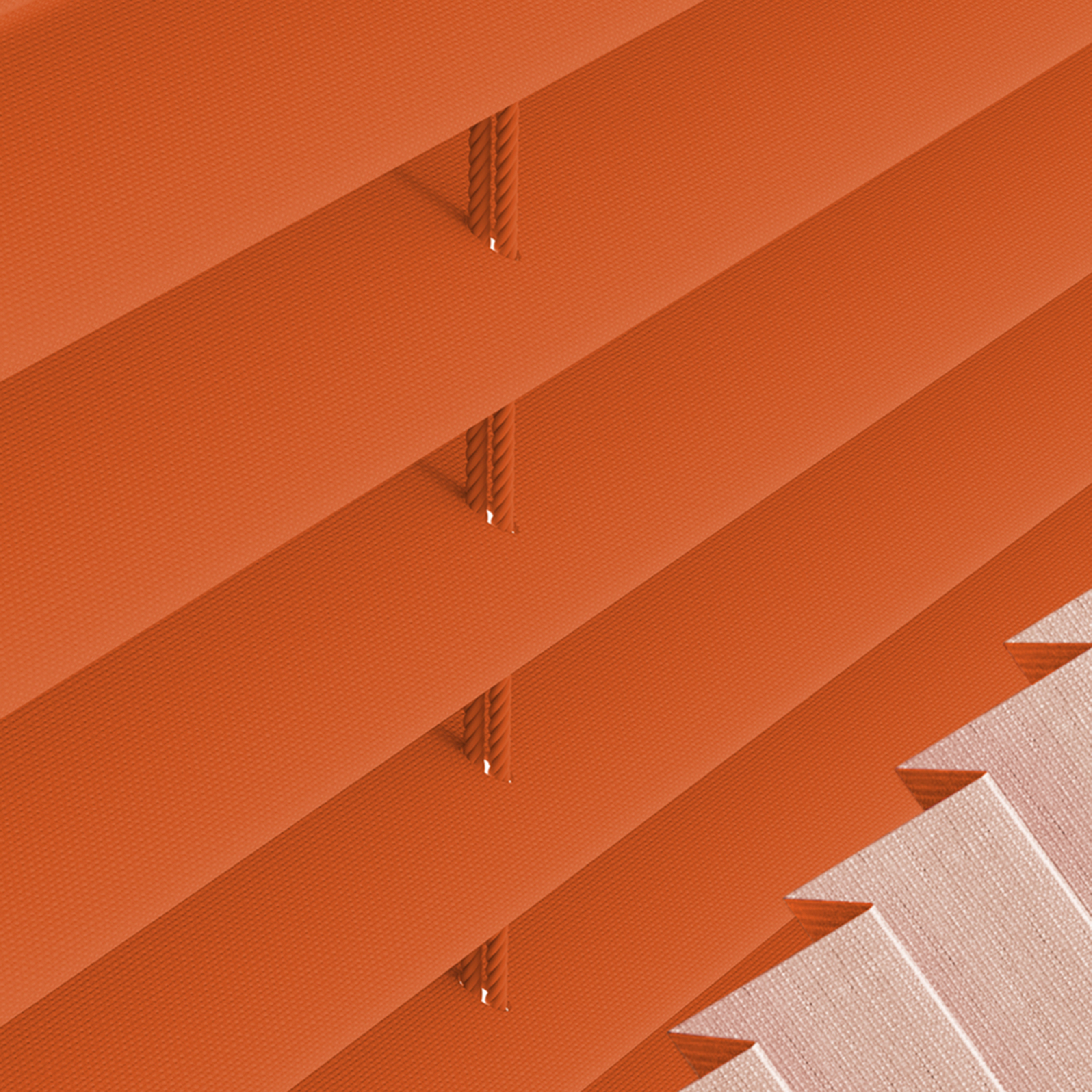 Thermo plisségardin Oransje