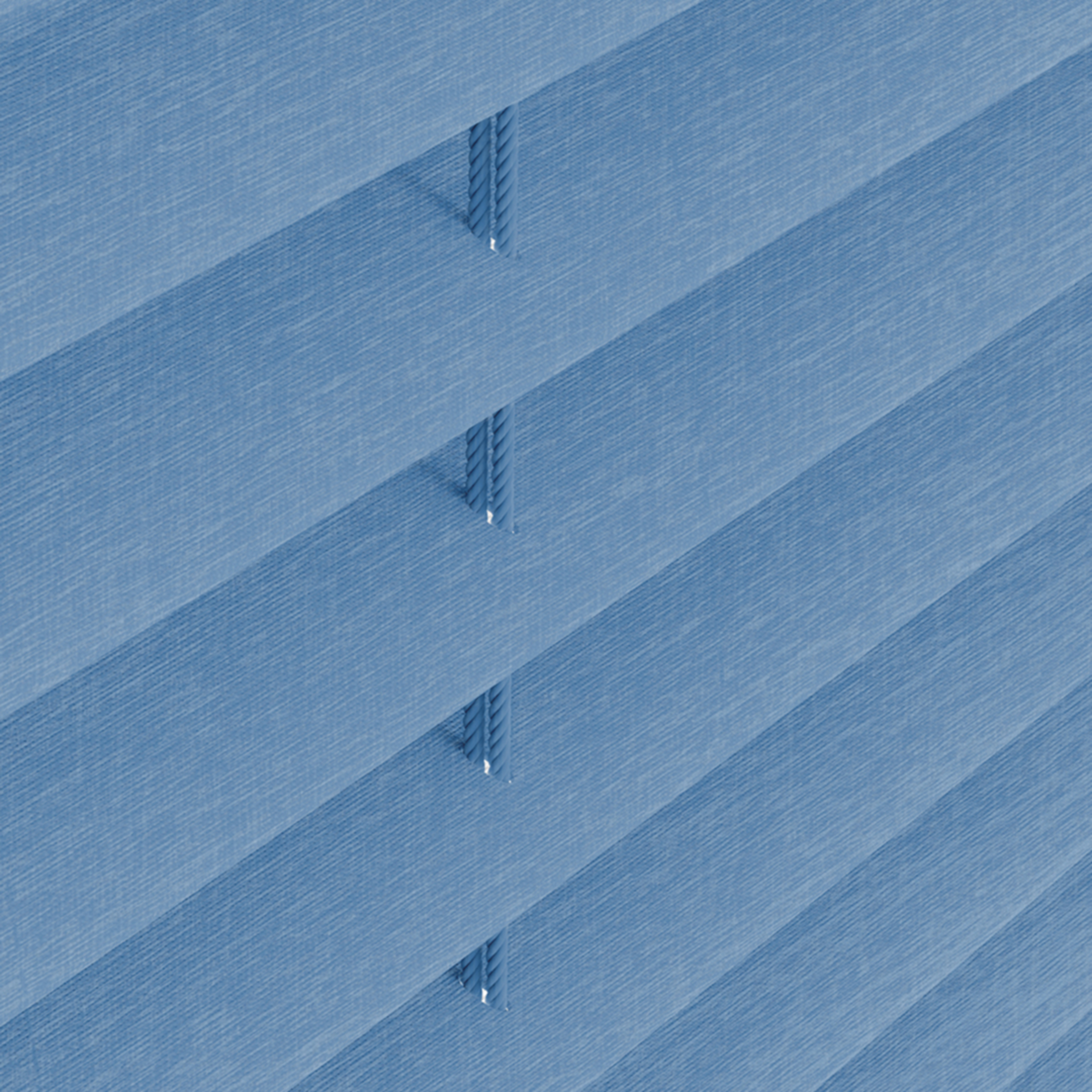 Melange Plissee Blau