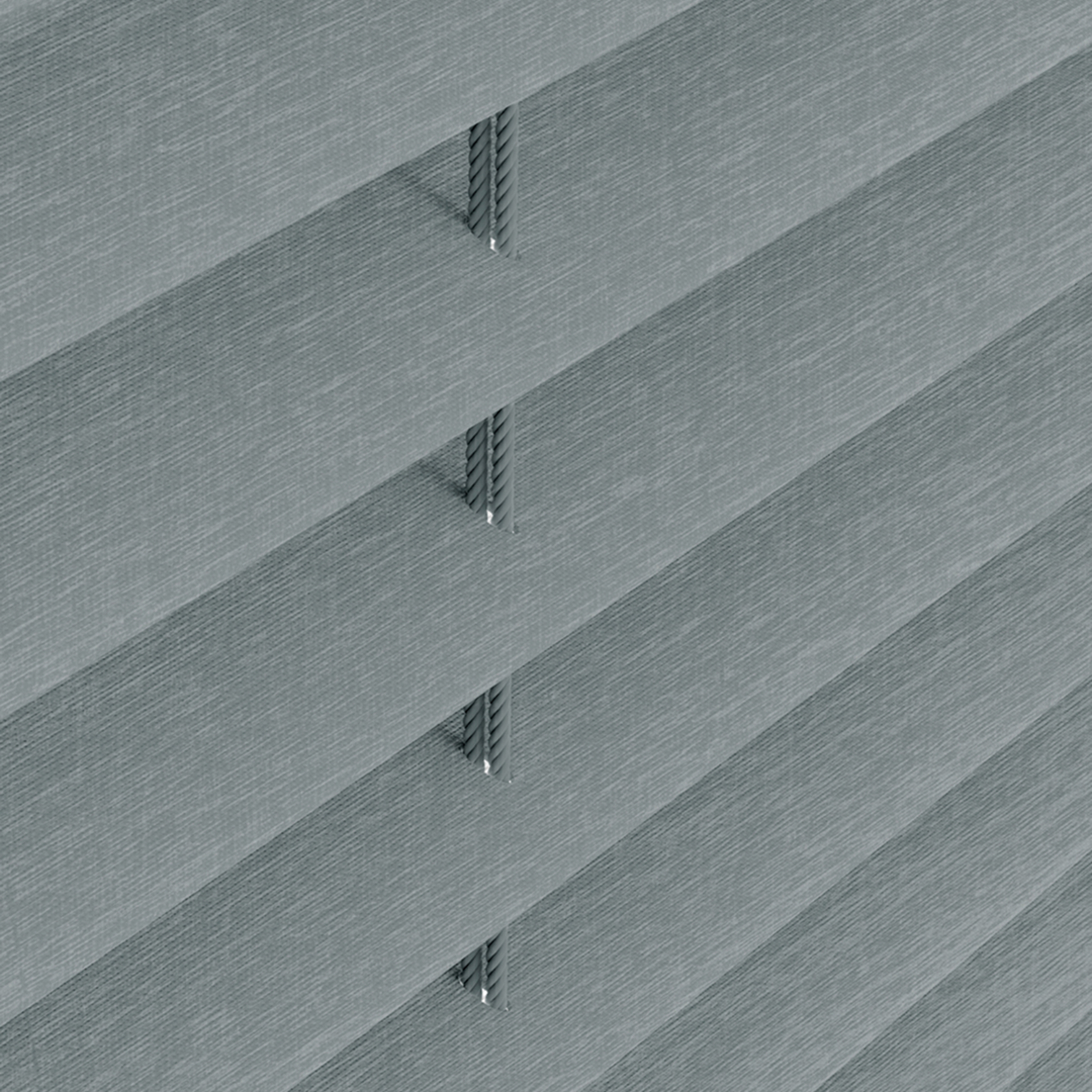 Melange Plissee Grau