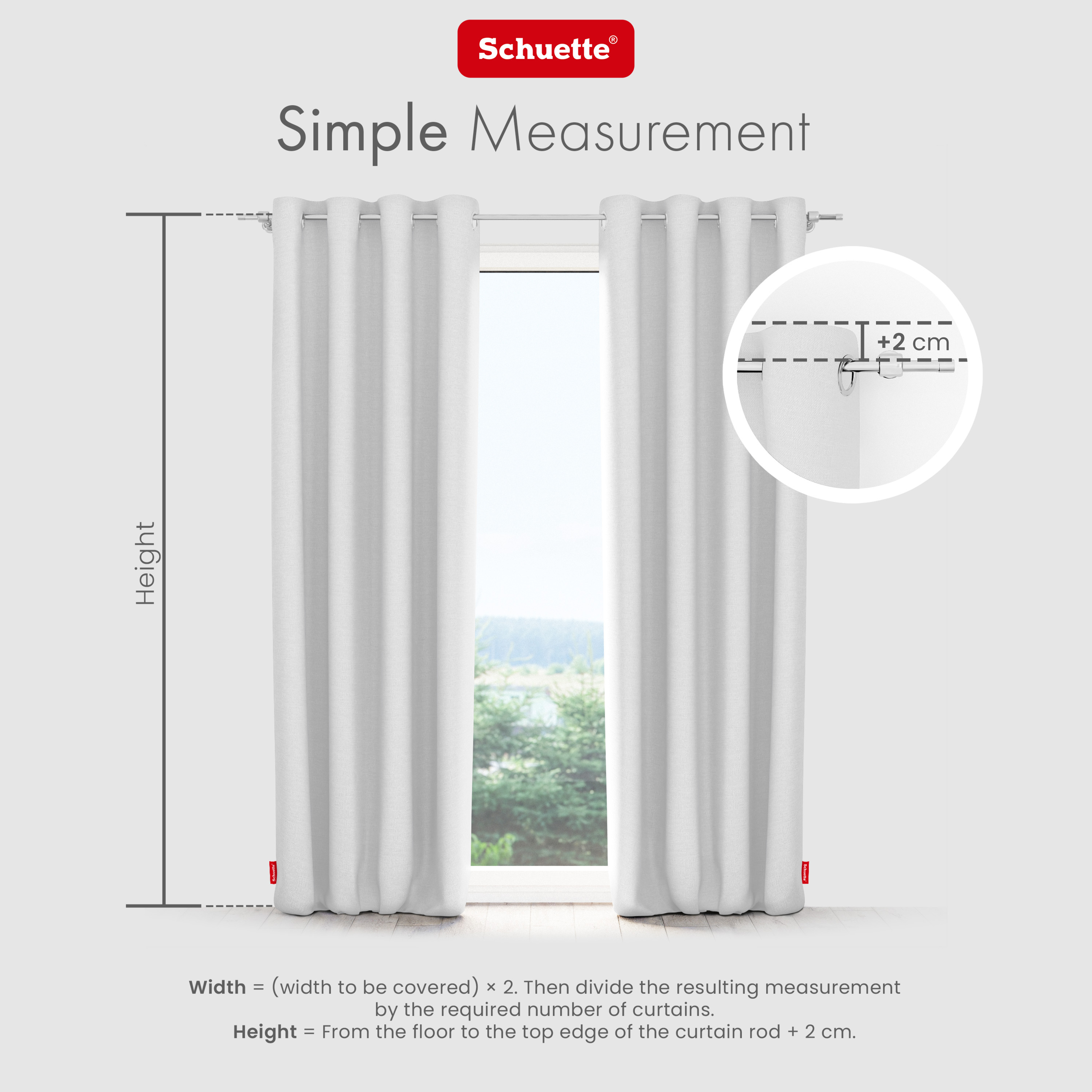 measure windows for curtains with eyelets or tunnelband