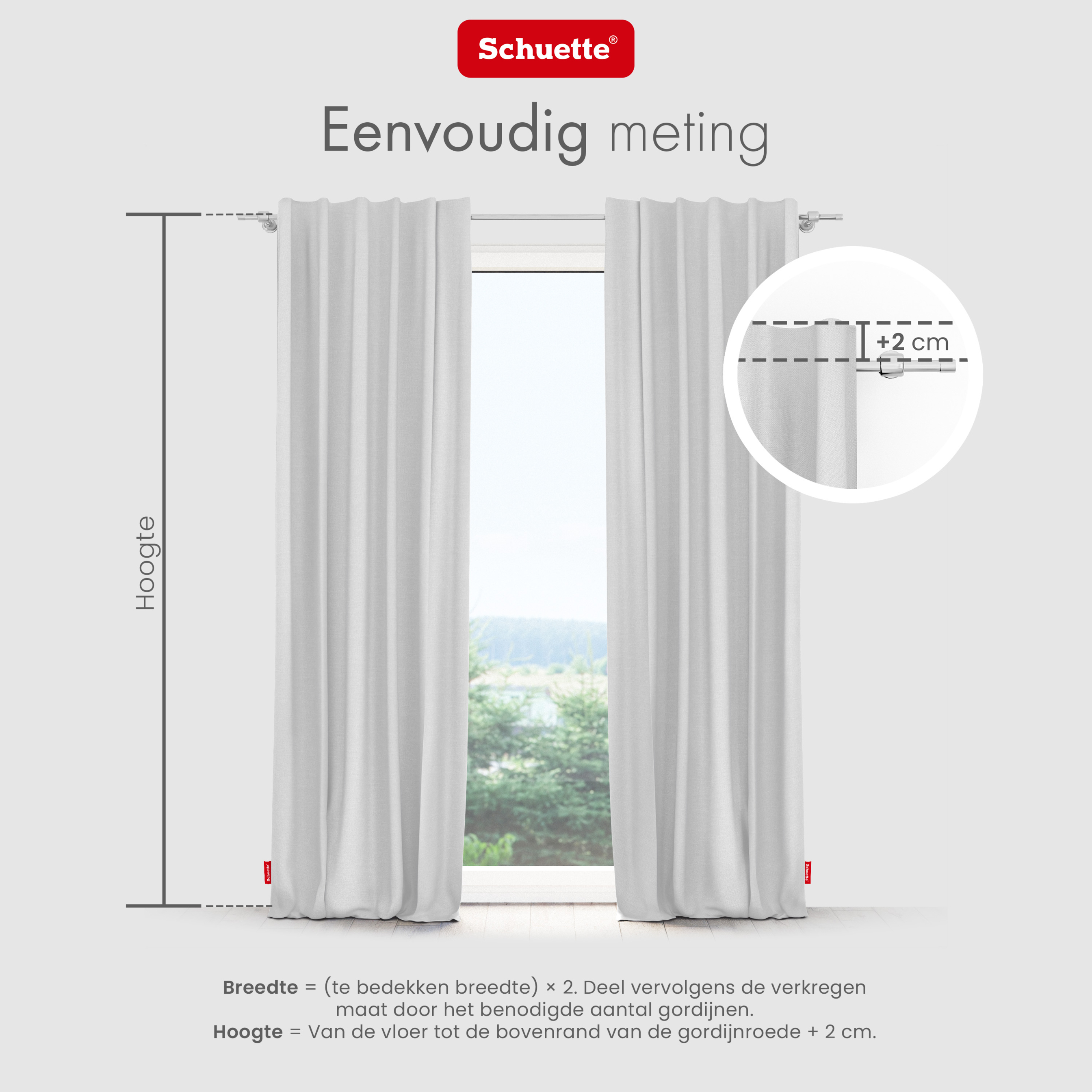raam opmeten voor gordijnen met oogjes of tunnelband