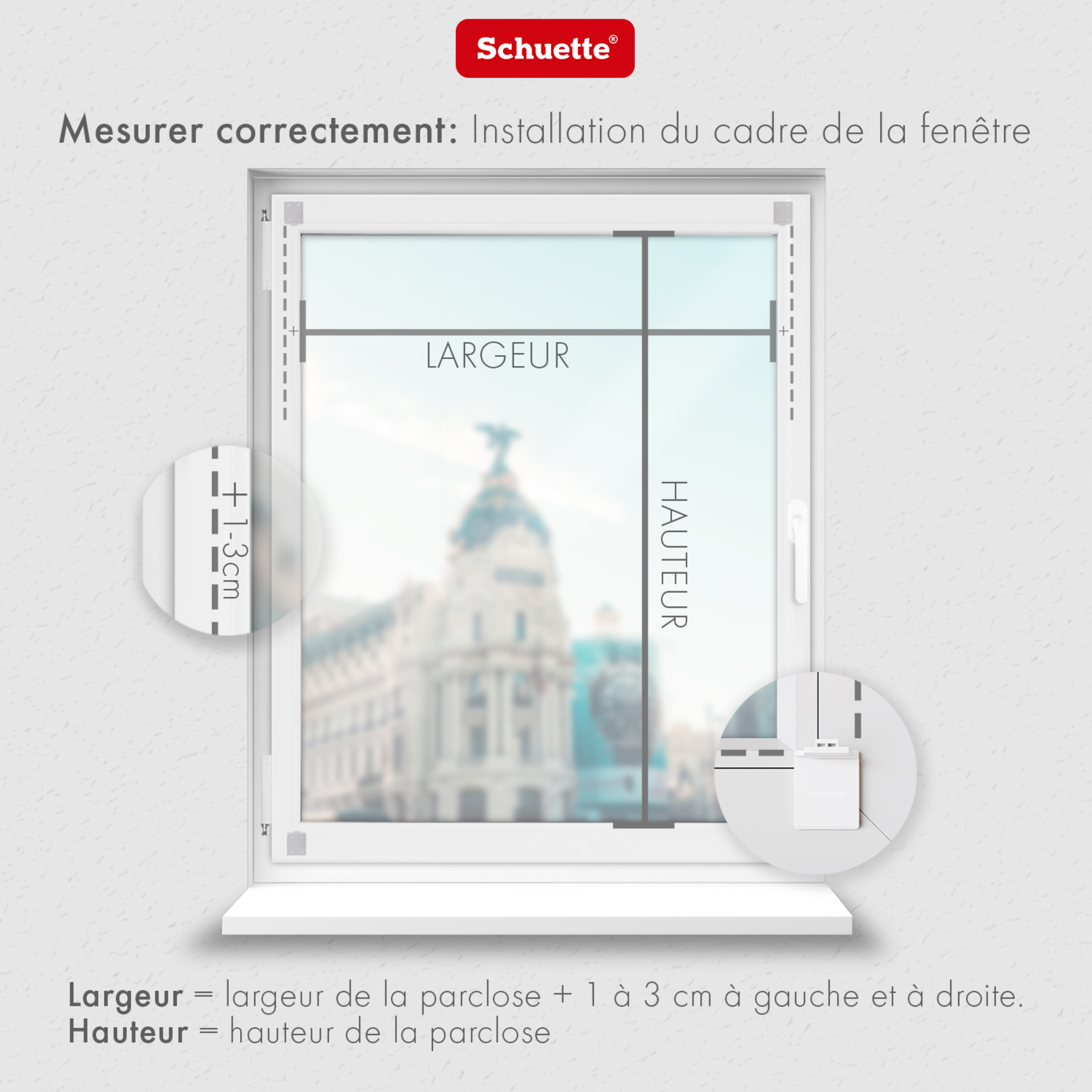 Comment mesurer pour un store plissé alvéolaire à coller sur le cadre de fenêtre
