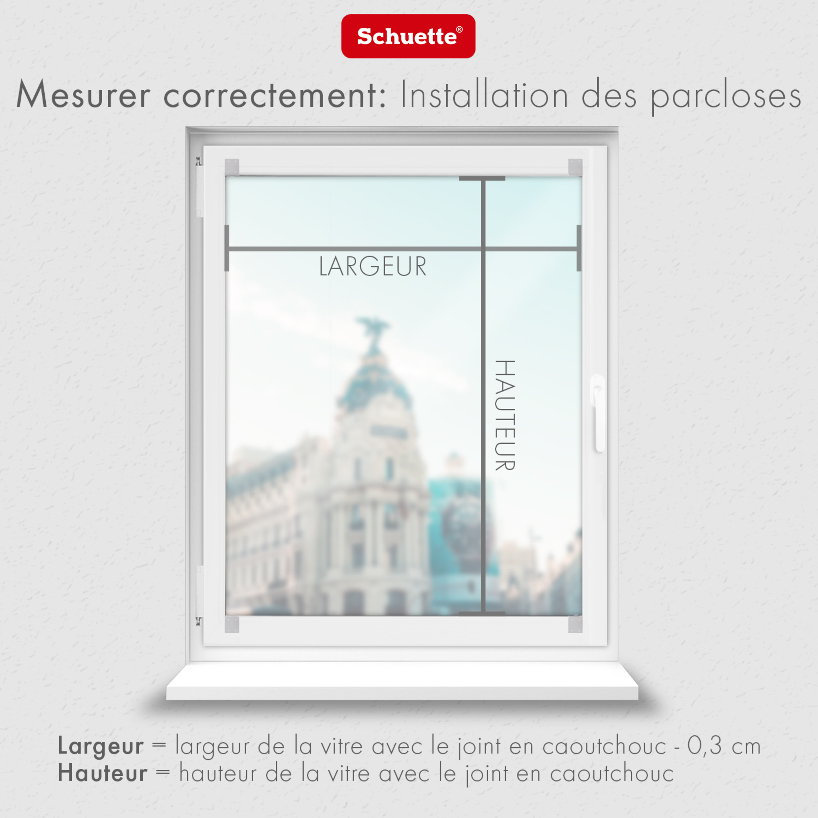 Comment mesurer pour un store plissé alvéolaire à coller sur le cadre intérieur