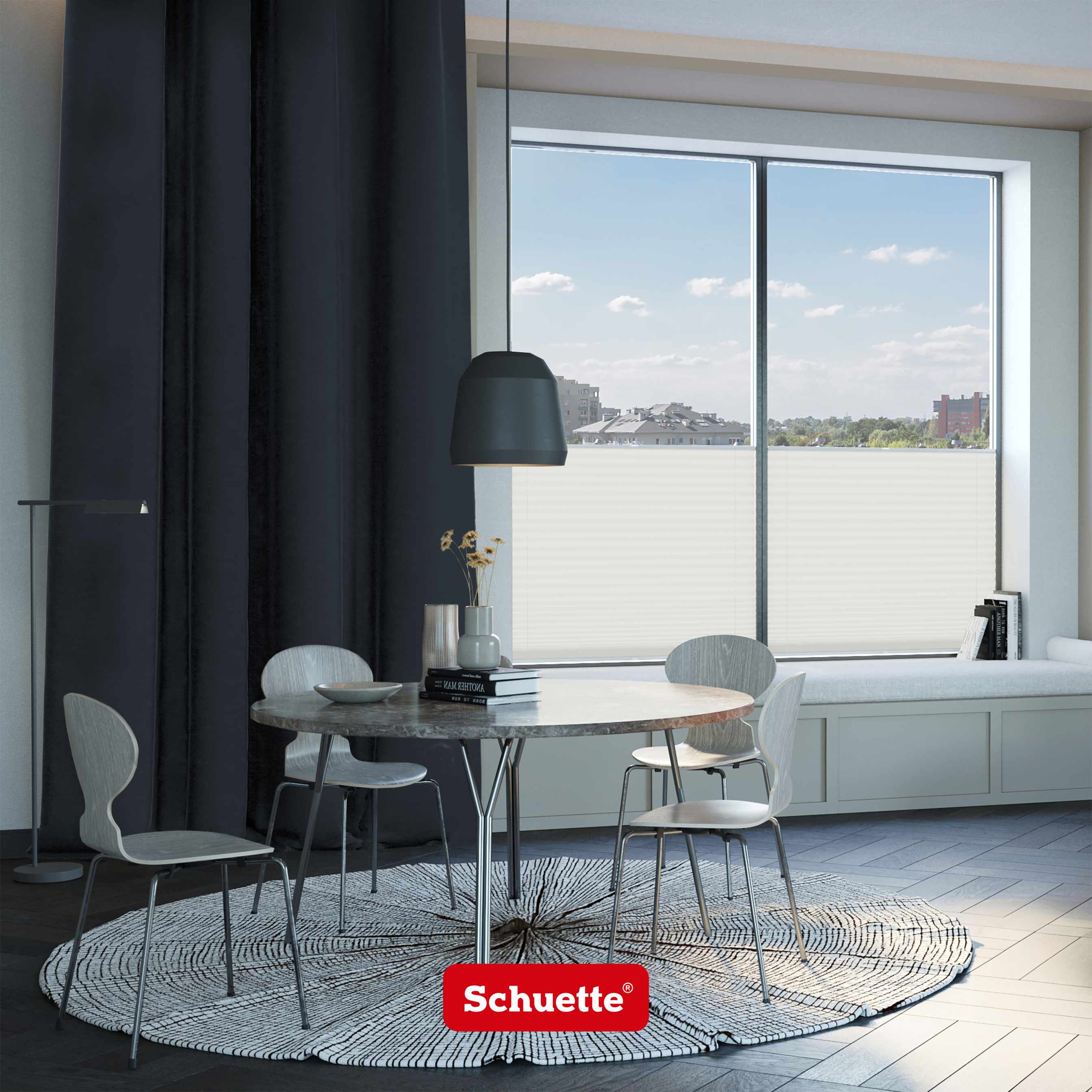 Schuette® Verdunkelungs-Vorhang Gardine mit Ösen nach Maß ● Millenium Velvet Kollektion: Anchor (Blau) ● 1 Stück ● Knitterfrei Pflegeleicht Thermo Blickdicht & stark Abdunkelnd