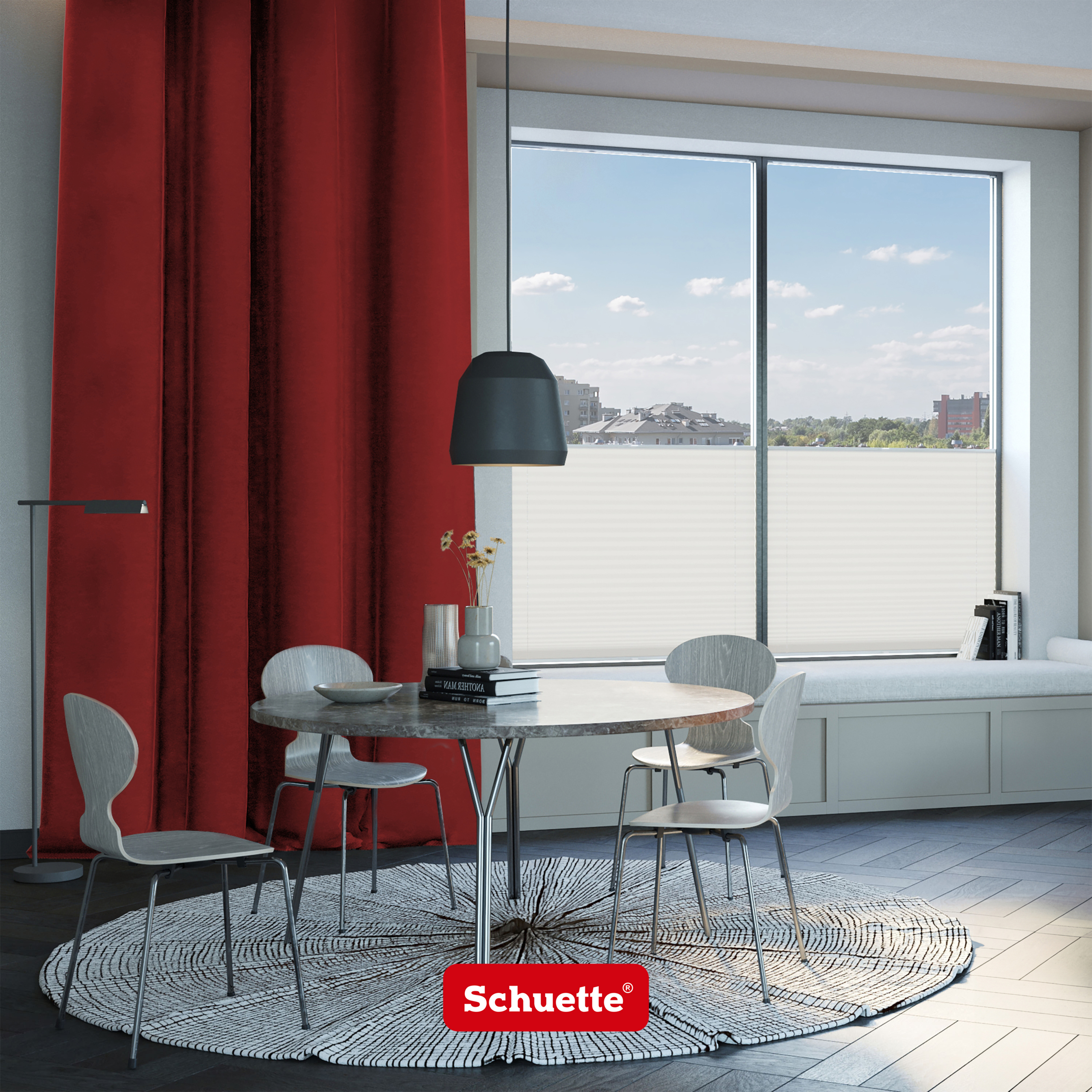 Schuette® Verdunkelungs-Vorhang Gardine mit Tunnelband nach Maß ● Millenium Velvet Kollektion: Sangria (Rot) ● 1 Stück ● Knitterfrei Pflegeleicht Thermo Blickdicht & stark Abdunkelnd