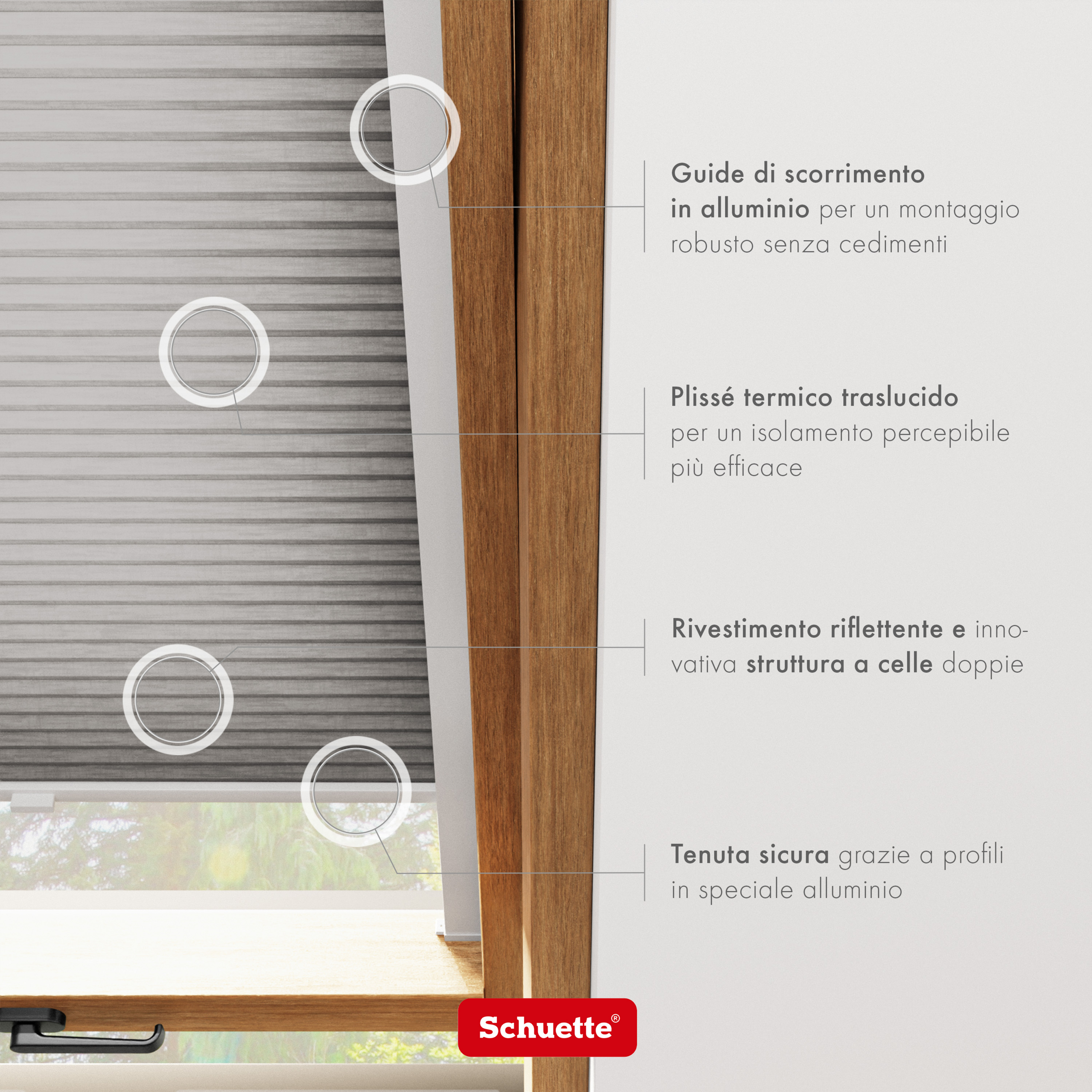 Schuette® Dachfenster Wabenplissee nach Maß • Thermo x Honey Kollektion: Overbaked (Grau) • Profilfarbe: Anthrazit