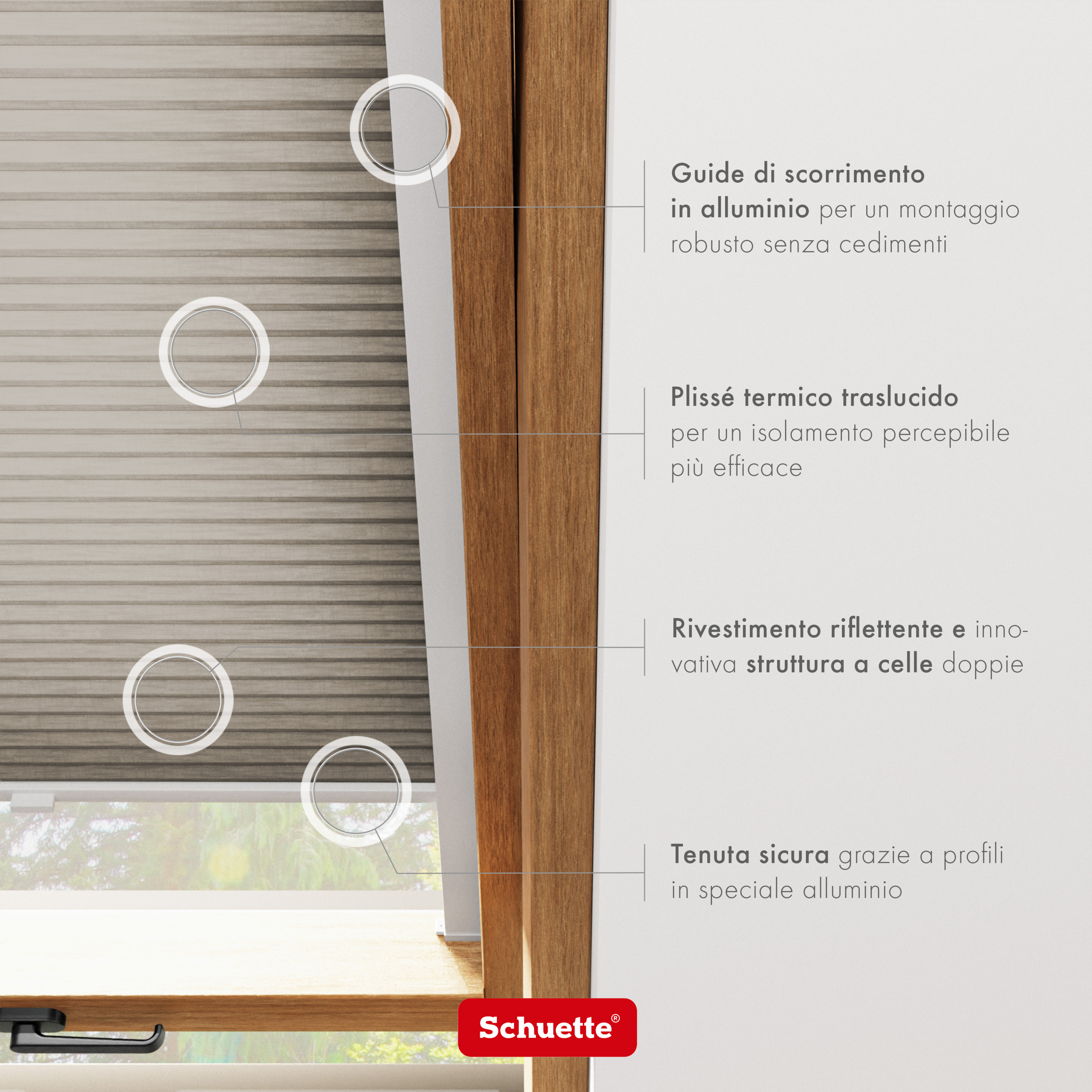 Schuette® Dachfenster Wabenplissee nach Maß • Thermo x Honey Kollektion: Truffle Dust (Taupe) • Profilfarbe: Anthrazit