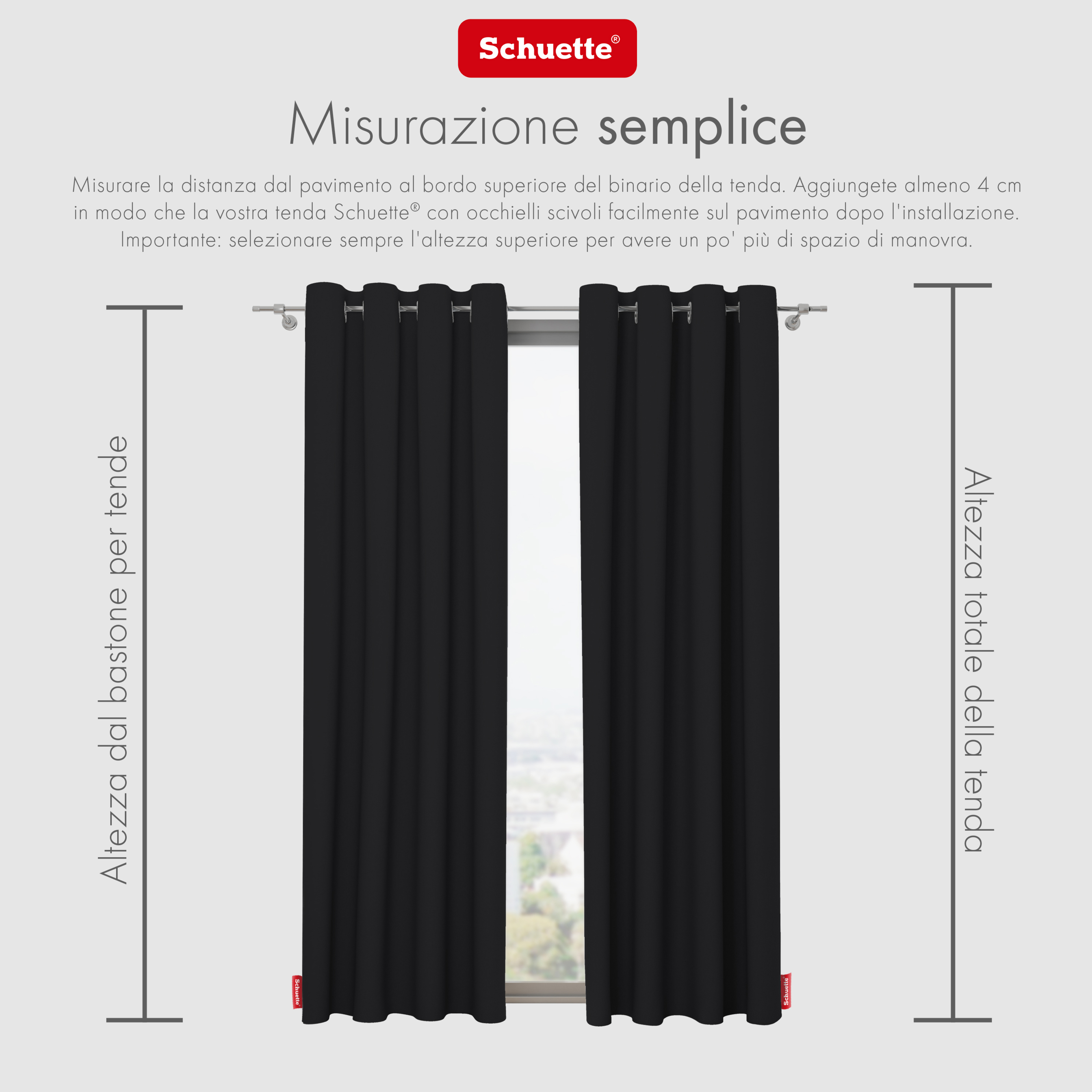 Schuette® Verdunkelungs-Vorhang Gardine mit Ösen nach Maß ● Century Black Kollektion: Raven Feather (Schwarz) ● 1 Stück ● Knitterfrei Pflegeleicht Thermo Blickdicht & stark Abdunkelnd