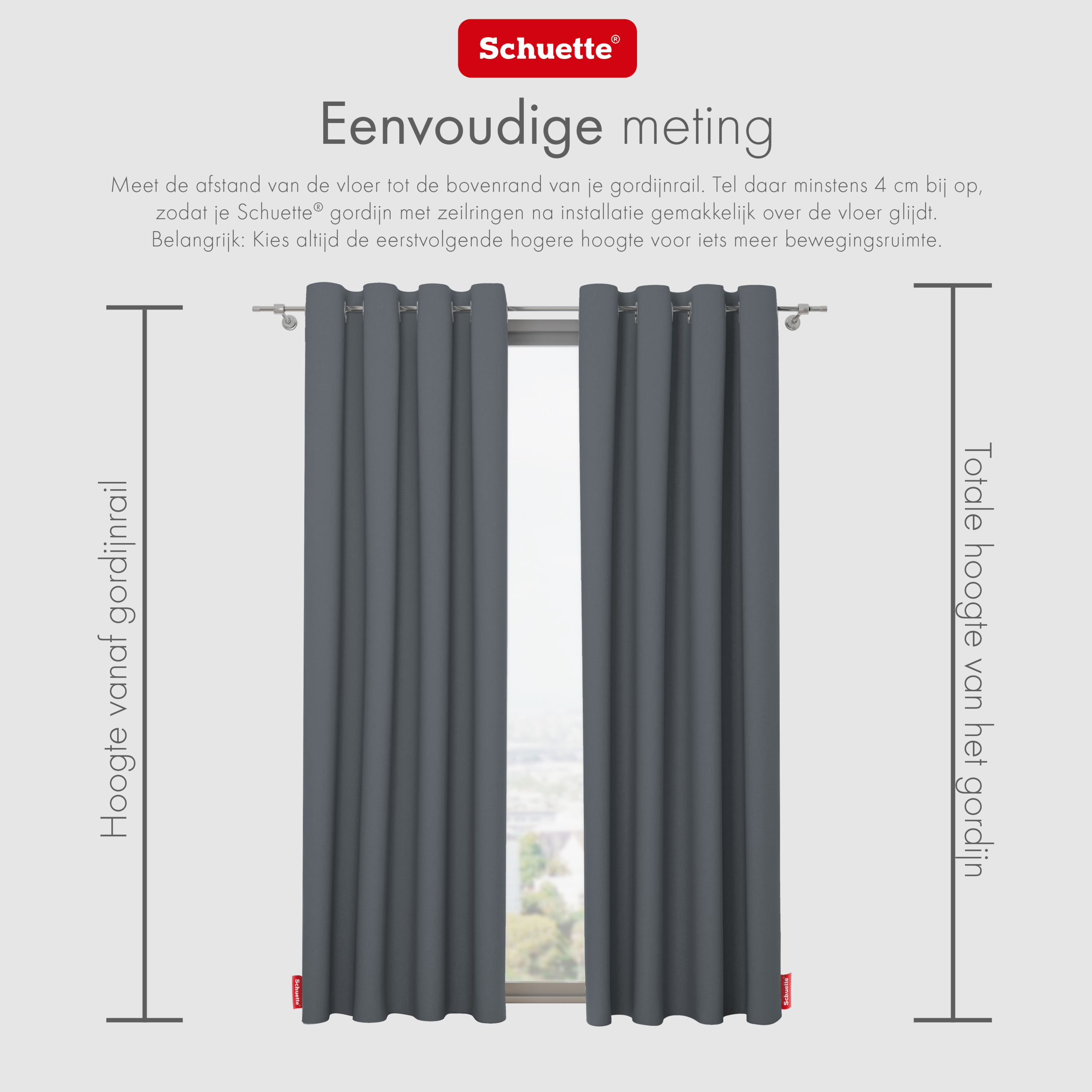 Schuette® Verdunkelungs-Vorhang Gardine mit Ösen nach Maß ● Century Black Kollektion: Shadow Touch (Grau) ● 1 Stück ● Knitterfrei Pflegeleicht Thermo Blickdicht & stark Abdunkelnd