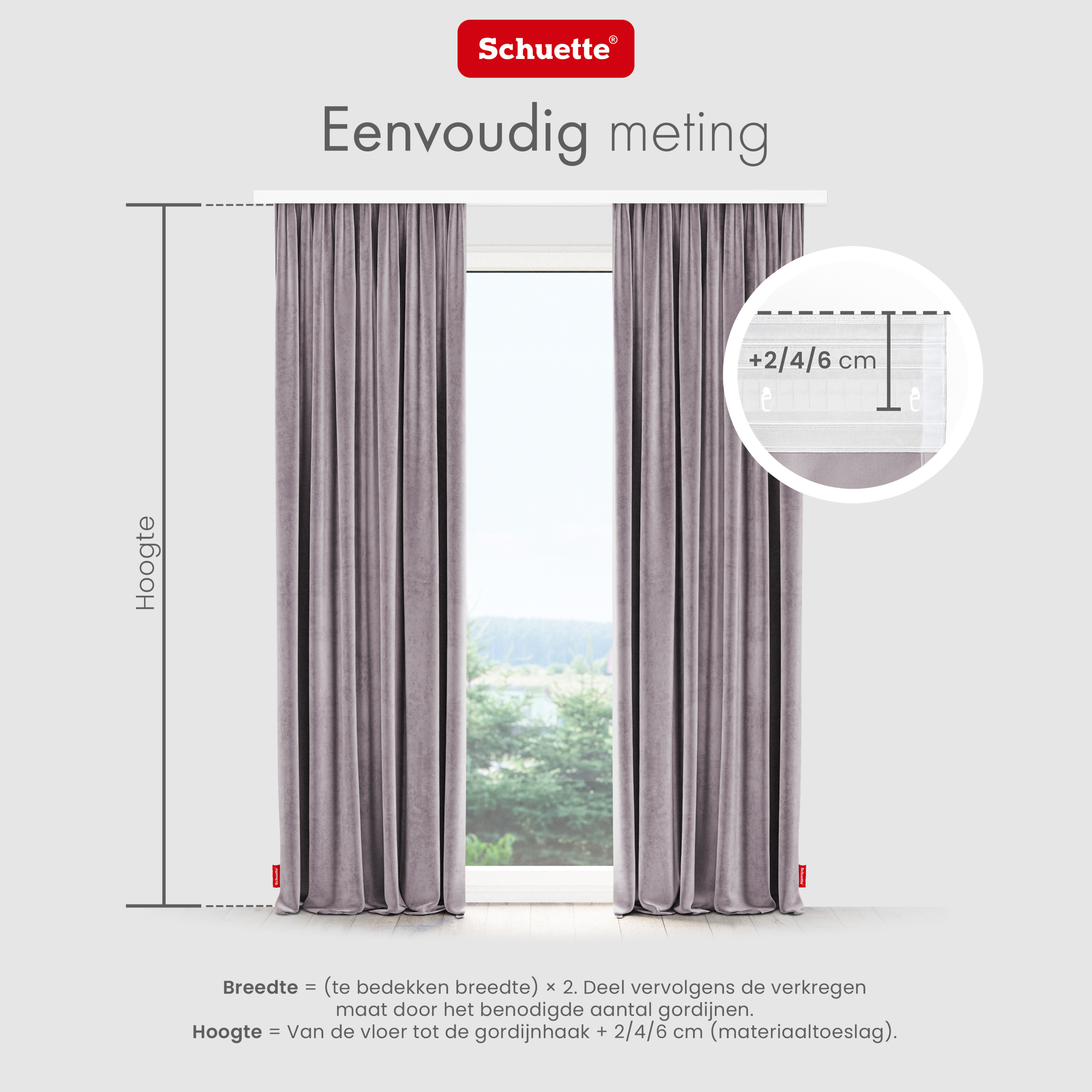Schuette® Verdunkelungs-Vorhang Gardine mit Tunnelband nach Maß ● Millenium Velvet Kollektion: Purple Grape (Lila) ● 1 Stück ● Knitterfrei Pflegeleicht Thermo Blickdicht & stark Abdunkelnd
