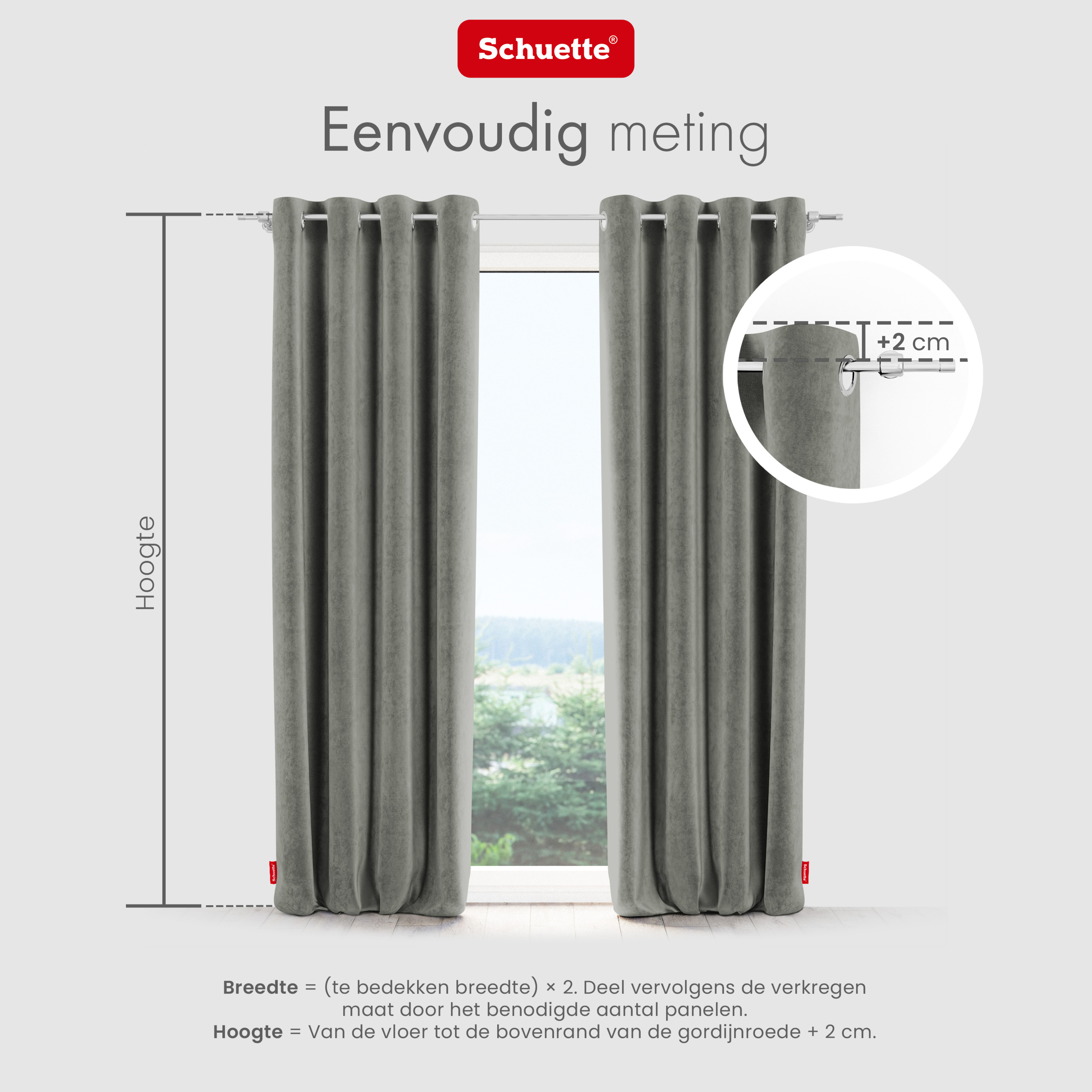 Schuette® Verdunkelungs-Vorhang Gardine mit Ösen nach Maß ● Millenium Velvet Kollektion: Umber Gray (Grau) ● 1 Stück ● Knitterfrei Pflegeleicht Thermo Blickdicht & stark Abdunkelnd