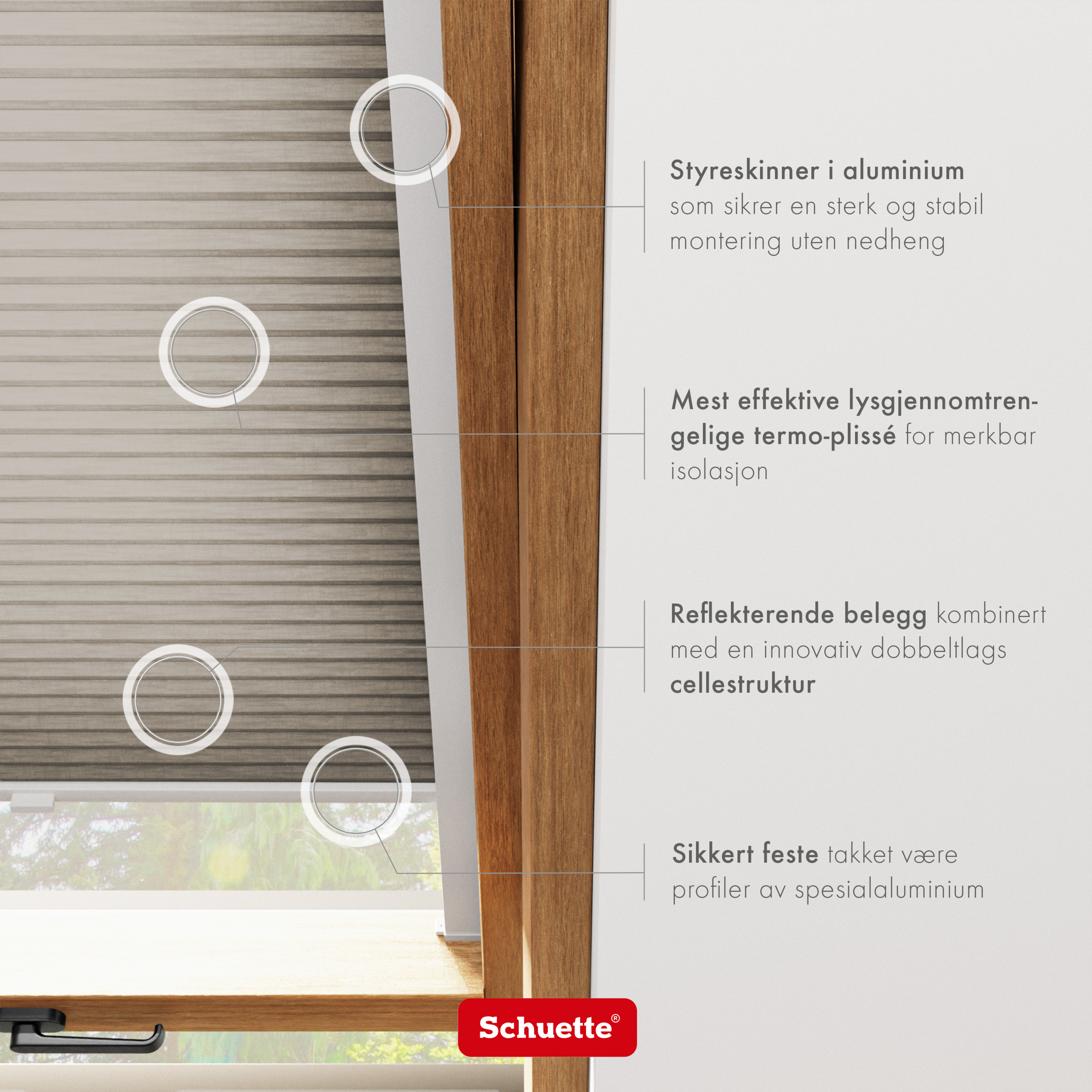 Schuette® Dachfenster Wabenplissee nach Maß • Thermo x Honey Kollektion: Truffle Dust (Taupe) • Profilfarbe: Anthrazit