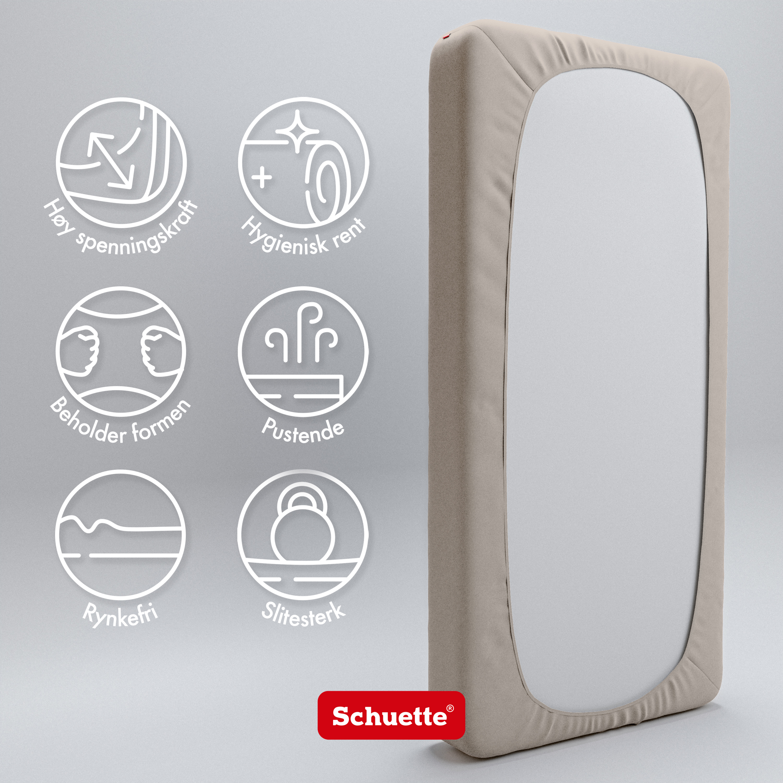 Schuette® Topper Spannbettlaken • 100 x 200 • Wow! Kollektion: Vanilla & Co. (Beige) • 100% Superfluff Baumwolle, Blickdicht, Faltenfrei • mit Rundumgummi • Matratzenhöhe bis 15 cm
