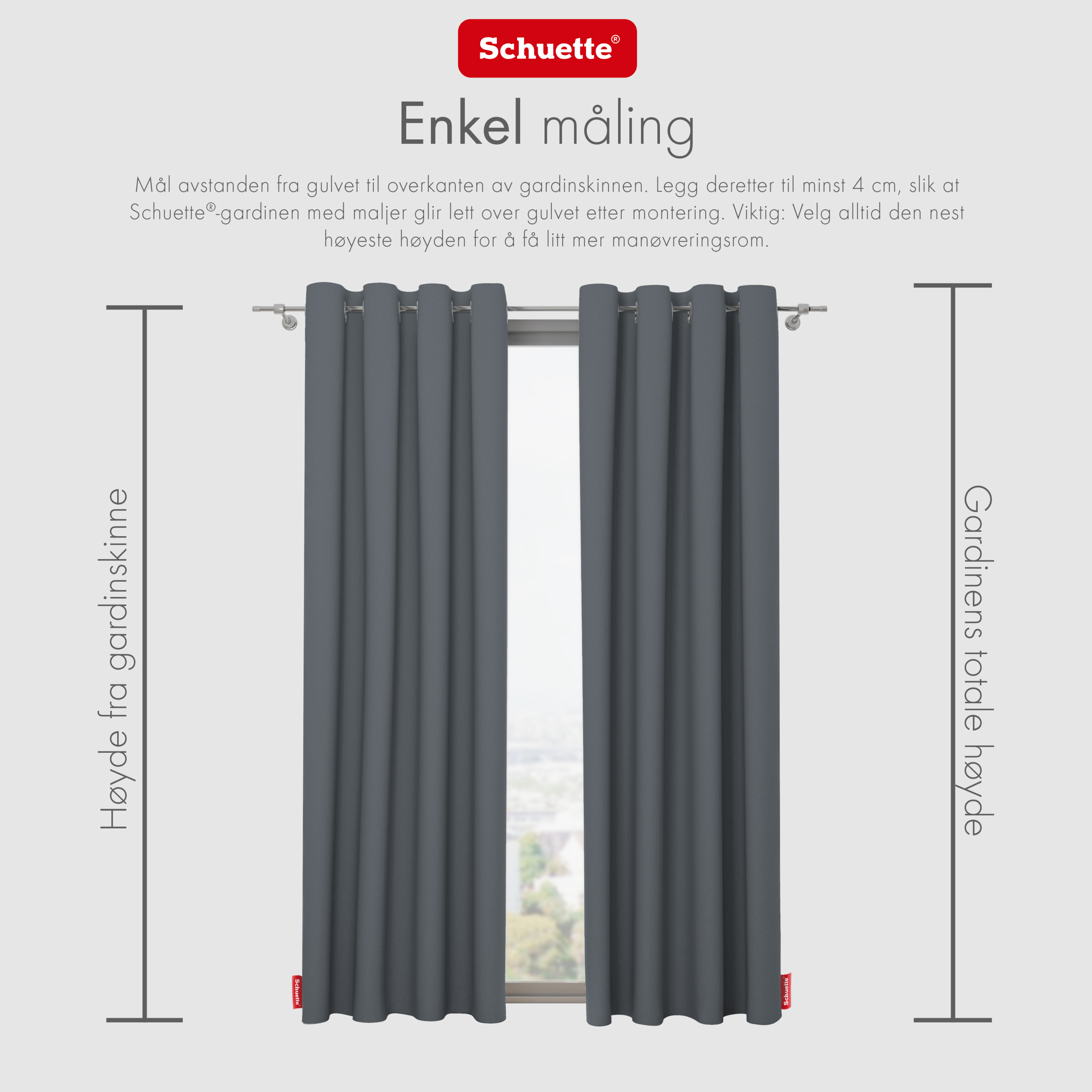 Schuette® Verdunkelungs-Vorhang Gardine mit Ösen nach Maß ● Century Black Kollektion: Shadow Touch (Grau) ● 1 Stück ● Knitterfrei Pflegeleicht Thermo Blickdicht & stark Abdunkelnd