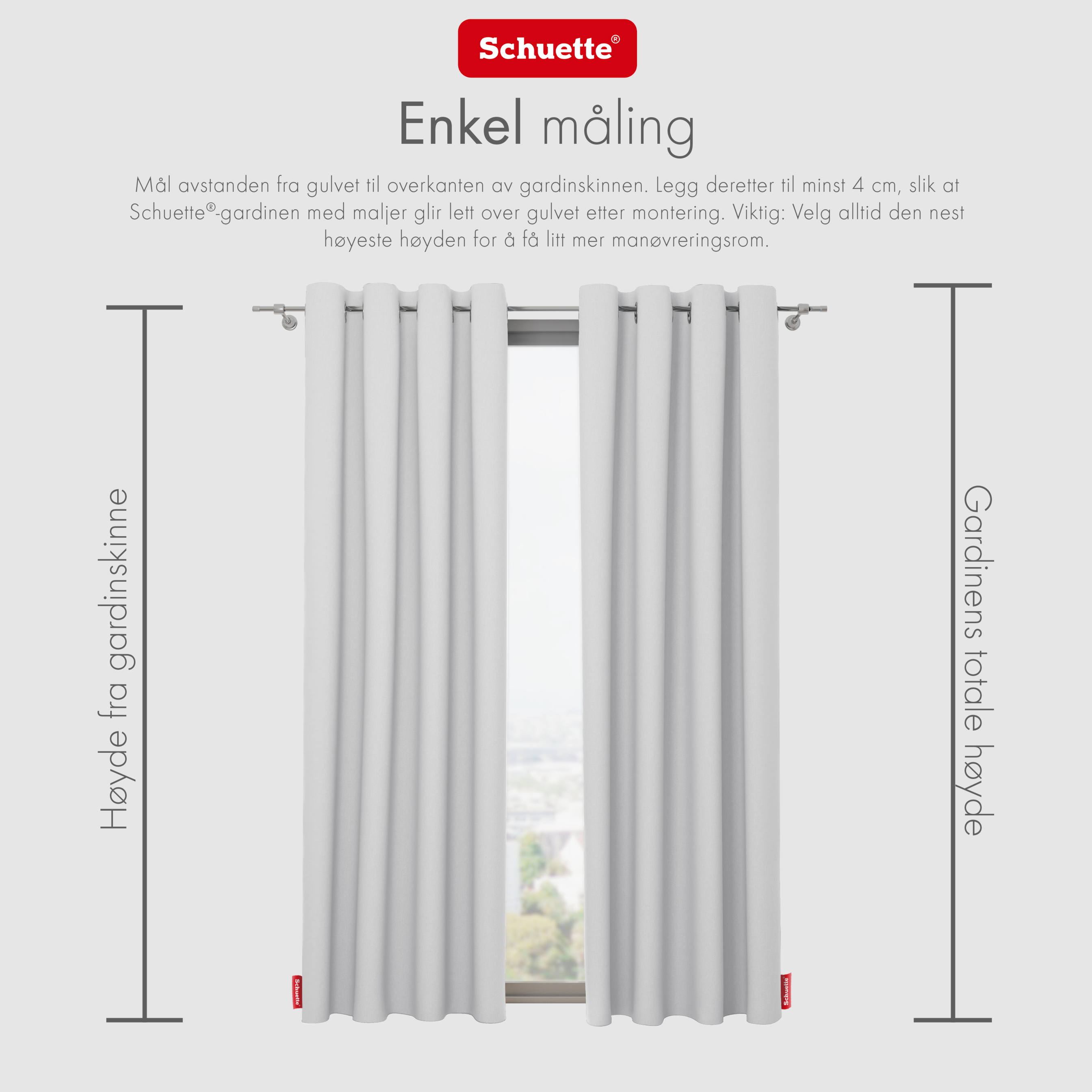 Schuette® Verdunkelungs-Vorhang Gardine mit Tunnelband nach Maß ● Century Black Kollektion: Misty White (Weiß-Grau) ● 1 Stück ● Knitterfrei Pflegeleicht Thermo Blickdicht & stark Abdunkelnd