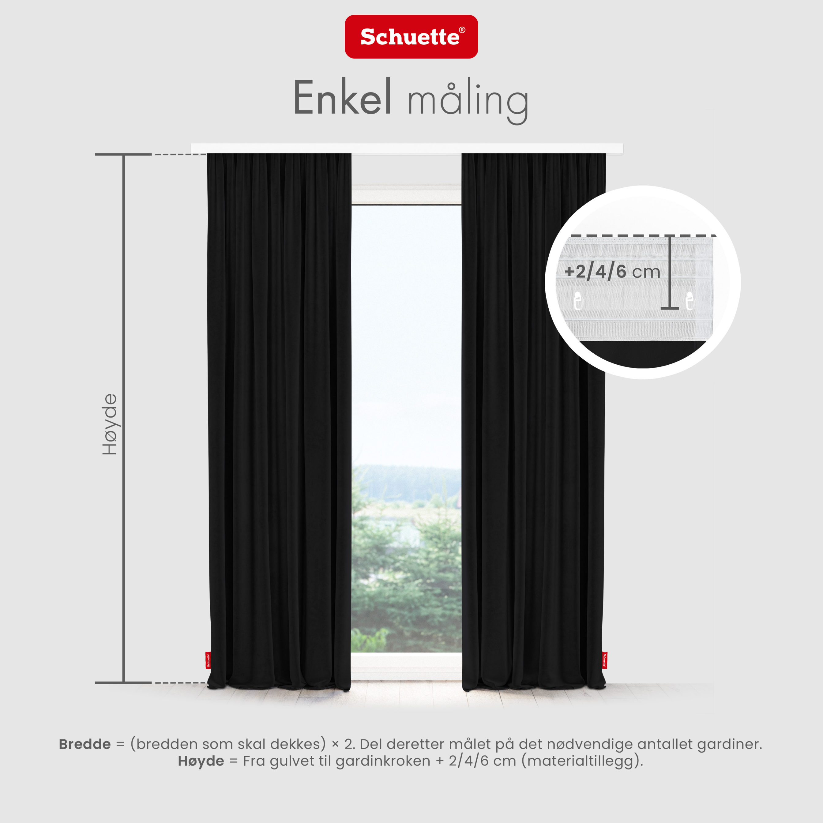 Schuette® Verdunkelungs-Vorhang Gardine mit Tunnelband nach Maß ● Millenium Velvet Kollektion: Black Swan (Schwarz) ● 1 Stück ● Knitterfrei Pflegeleicht Thermo Blickdicht & stark Abdunkelnd