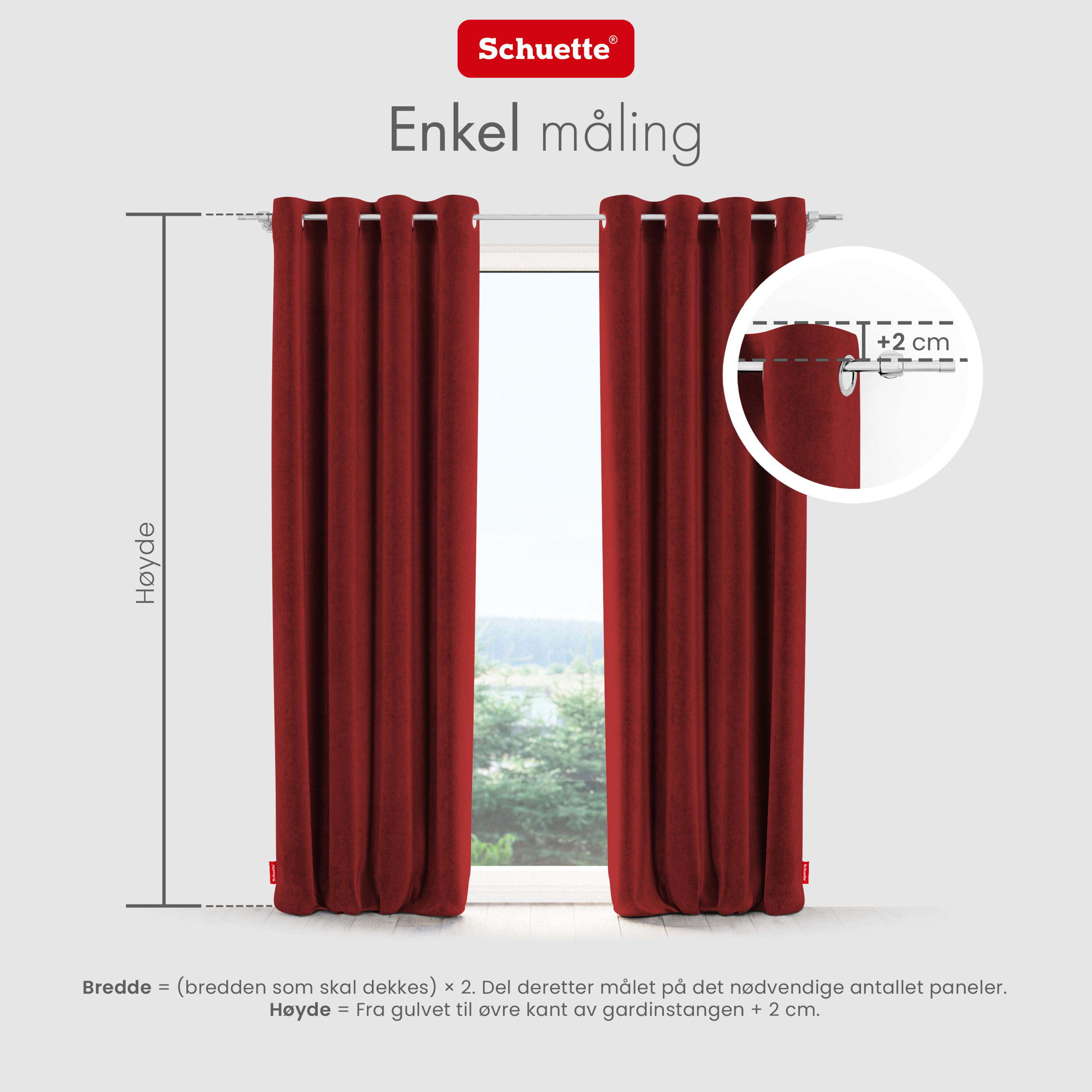 Schuette® Verdunkelungs-Vorhang Gardine mit Ösen nach Maß ● Millenium Velvet Kollektion: Sangria (Rot) ● 1 Stück ● Knitterfrei Pflegeleicht Thermo Blickdicht & stark Abdunkelnd