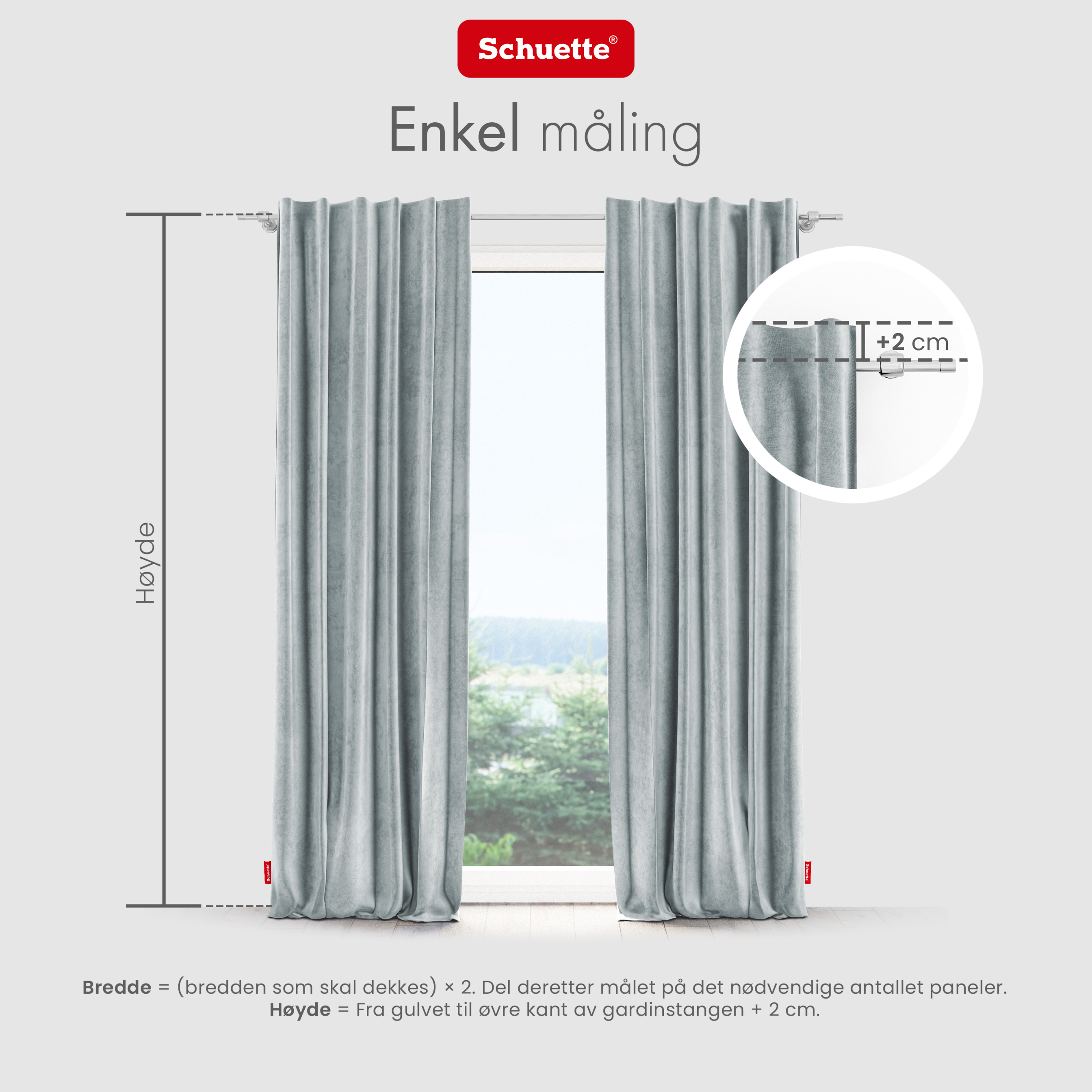 Schuette® Verdunkelungs-Vorhang Gardine mit Tunnelband nach Maß ● Millenium Velvet Kollektion: Koala Shade (Grau) ● 1 Stück ● Knitterfrei Pflegeleicht Thermo Blickdicht & stark Abdunkelnd